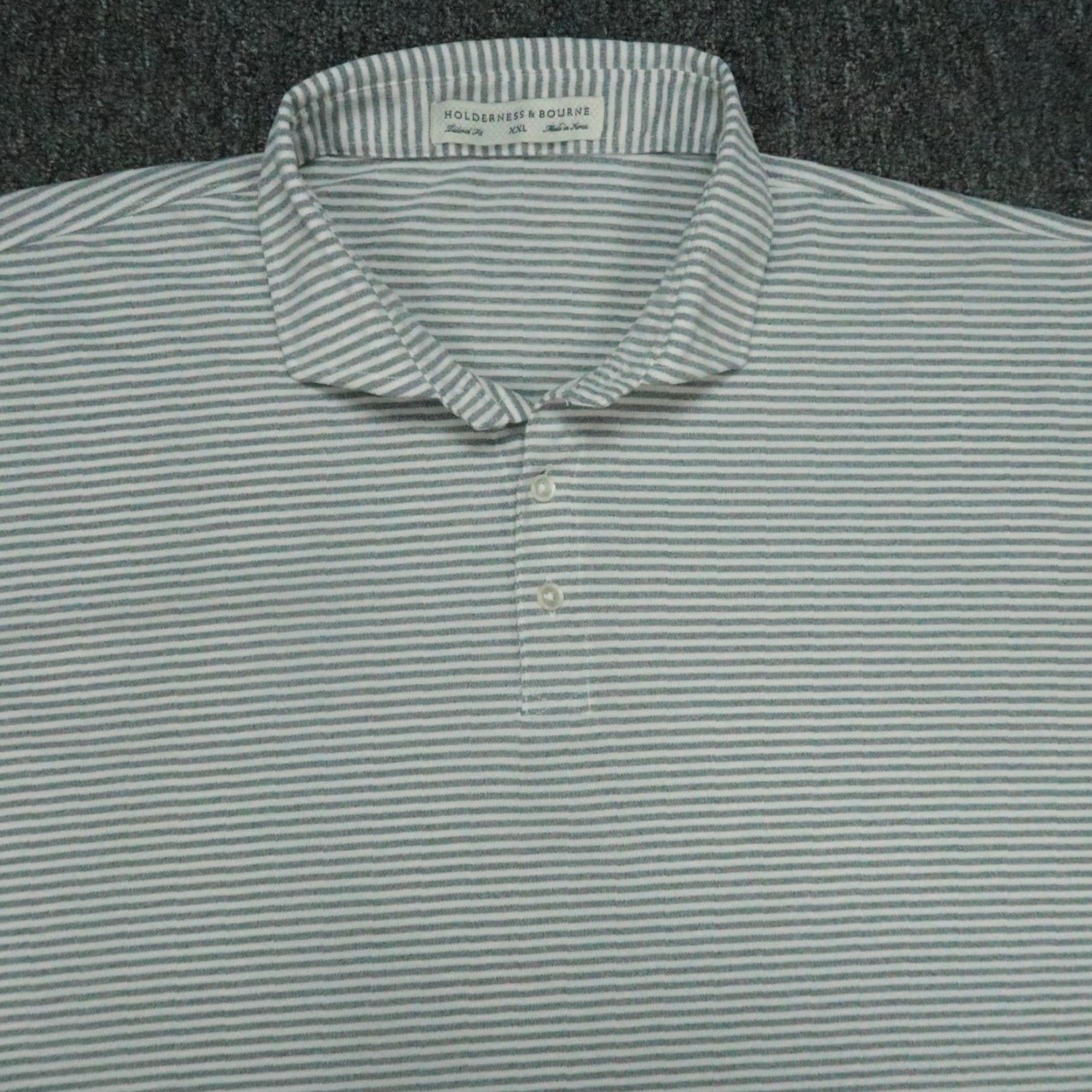 Vintage Holderness & Bourne Shirt Mens XXL Gray White Tailored Fit Maxwell Double Eagle Size US XXL / EU 58 / 5 - 2 Thumbnail
