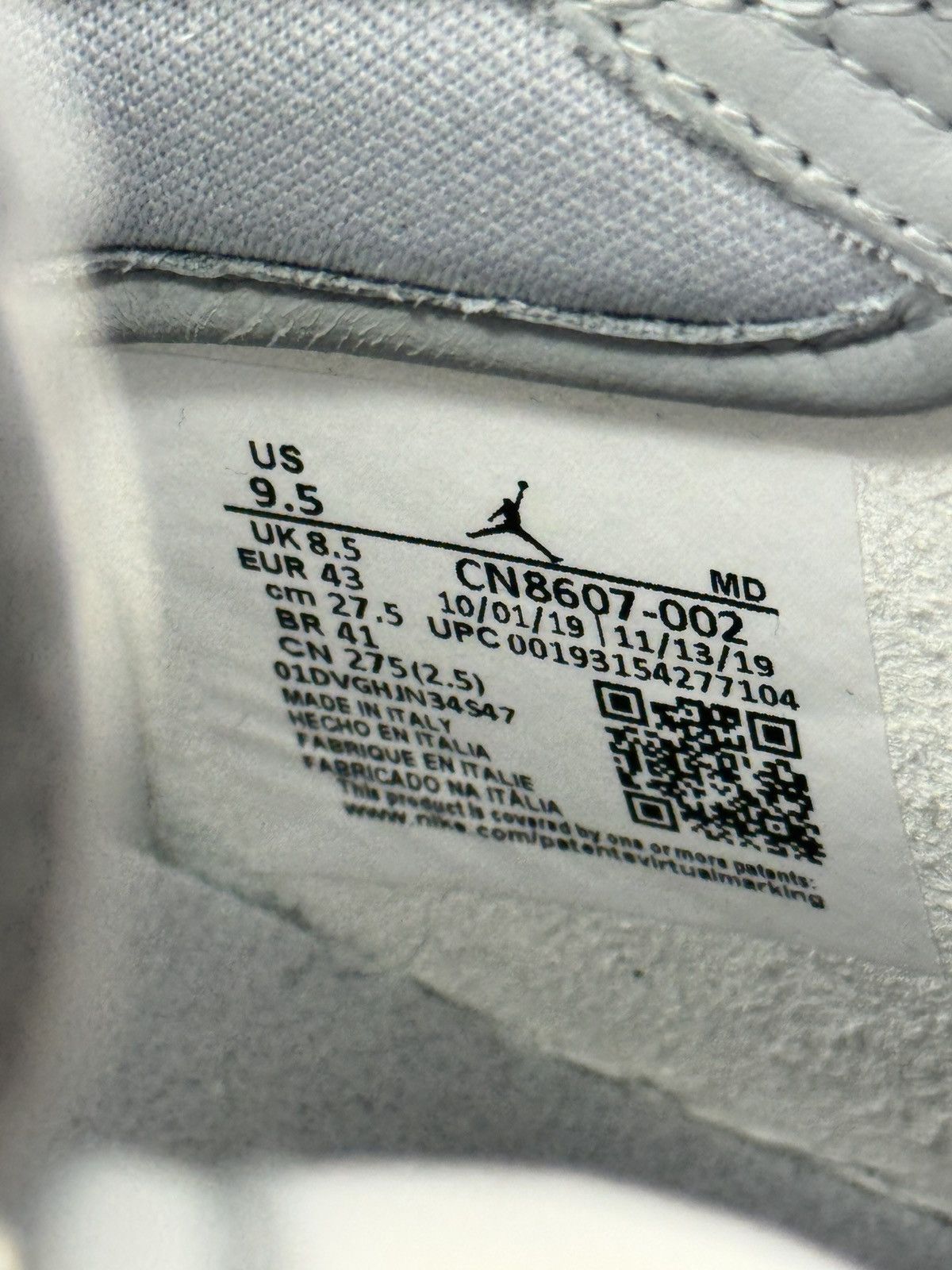 Dior × Jordan Brand AIR DIOR HIGH TOP SNEAKERS Size US 9.5 / EU 42-43 - 16 Thumbnail