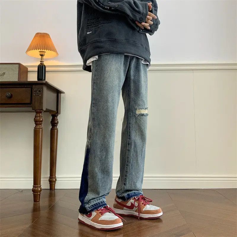 Japanese Brand Loose straight leg wide leg high street jeans Size US 32 / EU 48 - 5 Thumbnail
