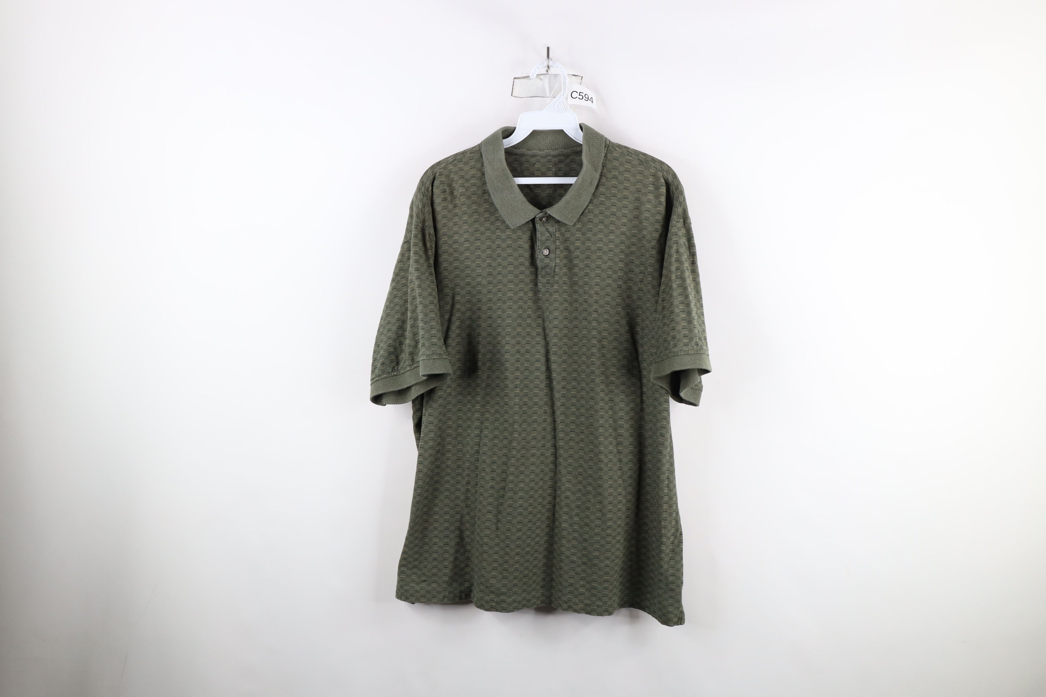 Vintage Vintage 90s Streetwear Knit Collared Polo Shirt Green Size US XL / EU 56 / 4 - 1 Thumbnail