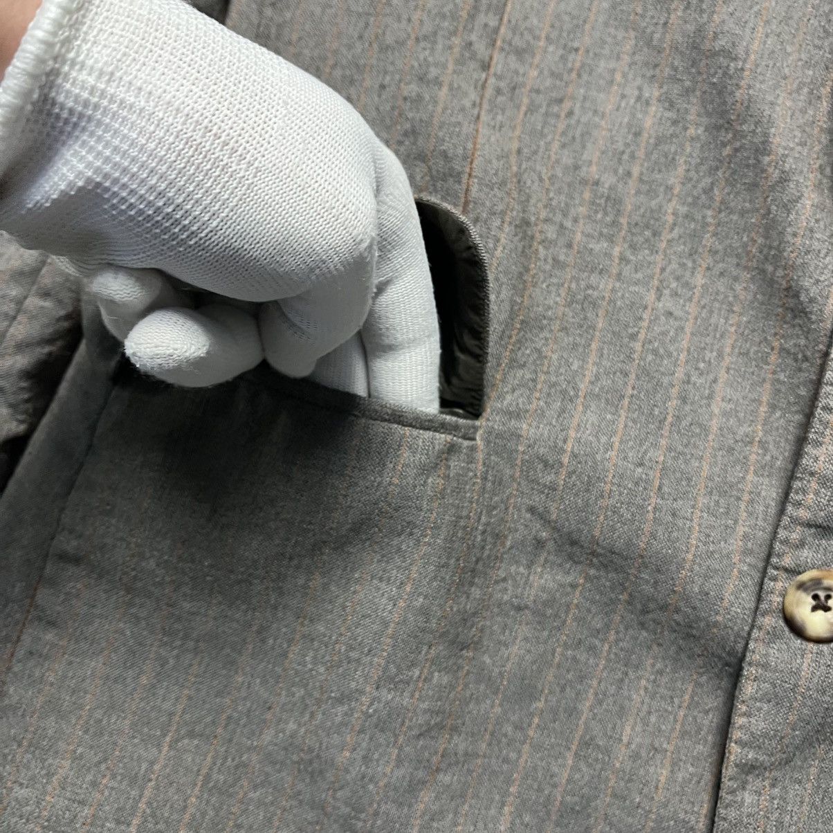Aquascutum × Vintage Vintage Aquascutum Striped Wool Brown Suit Blazer Pants Size 42L - 6 Thumbnail