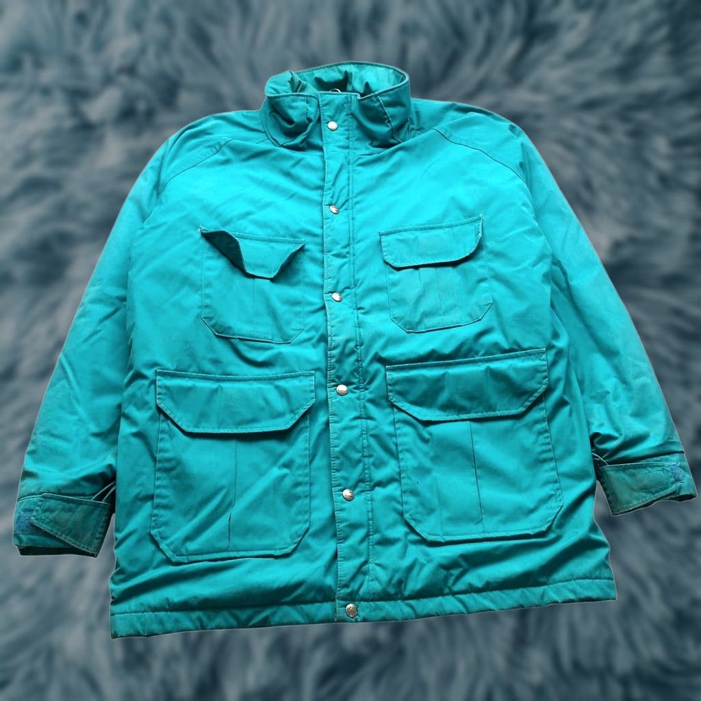 Vintage VINTAGE Woolrich Parka Jacket Wool Blend Plaid Lined Teal Womens Medium 90s Parka Coat Coat Women Medium Teal Size M / US 6-8 / IT 42-44 - 1 Thumbnail
