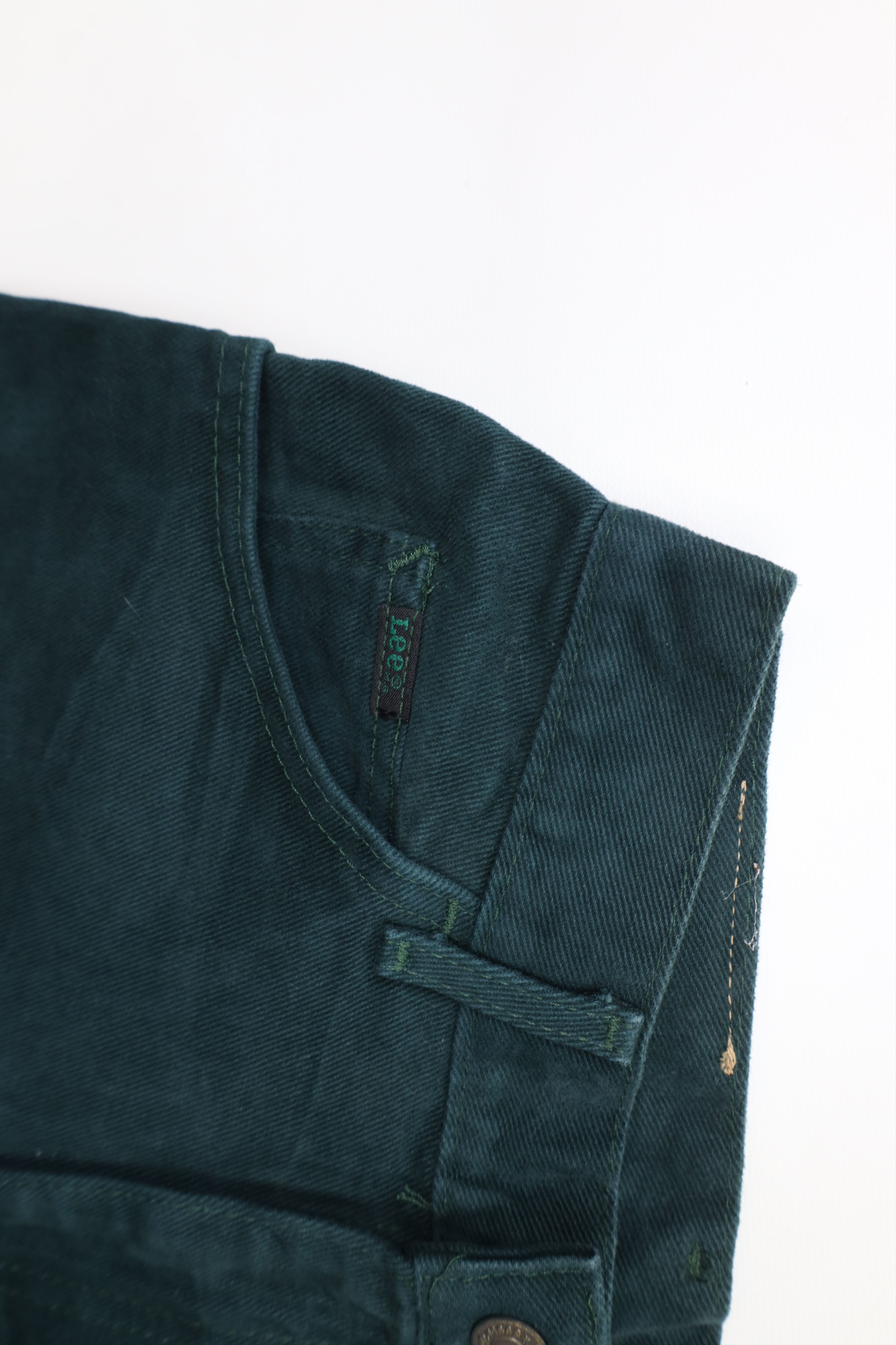 Lee × Vintage Deadstock Vintage 90s Lee Tapered Leg Denim Jeans Green USA Size 30" / US 8 / IT 44 - 8 Thumbnail