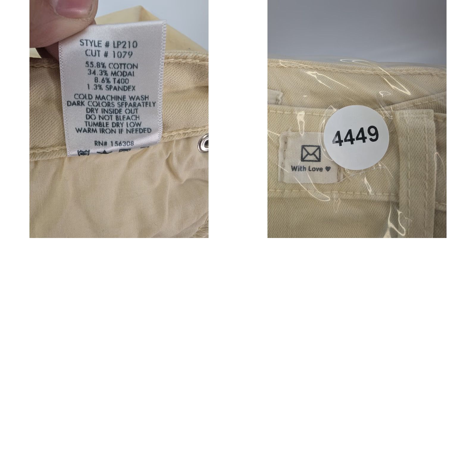 Denime L.T.J. Letters to Juliet Jeans Women's 30 Skinny Denim Yellow 5-Pocket Stretch Comfort Size 30" / US 8 / IT 44 - 9 Thumbnail