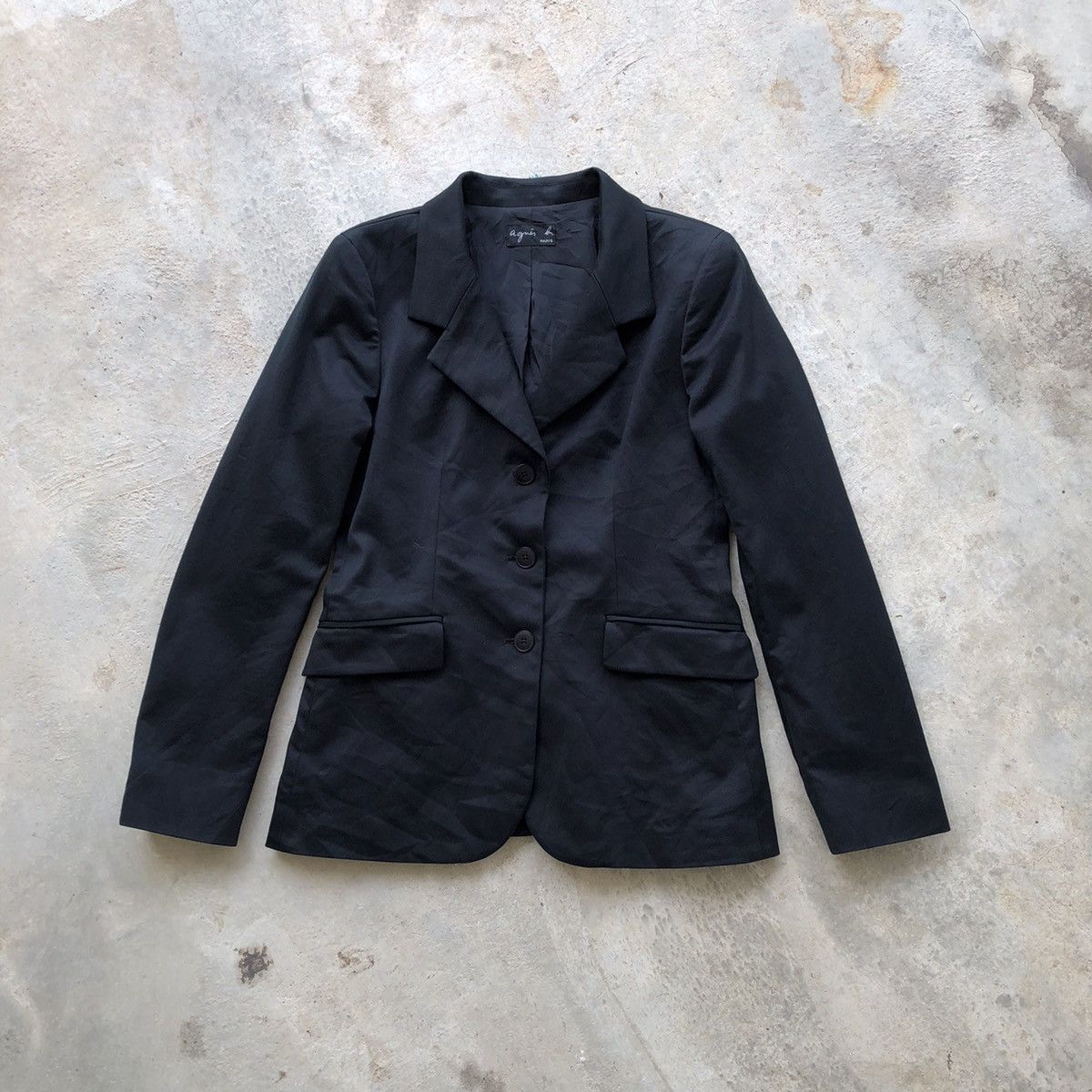 Japanese Brand × agnes b. AGNES B Black Blazer Coat Size XS / US 0-2 / IT 36-38 - 1 Thumbnail