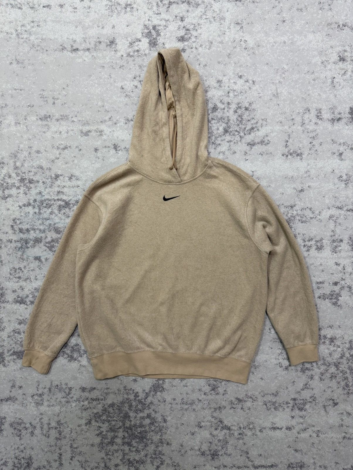 Nike Nike Swoosh Center Logo Fleece Pullover Sweater Hoodie Beige Size US M / EU 48-50 / 2 - 3 Thumbnail