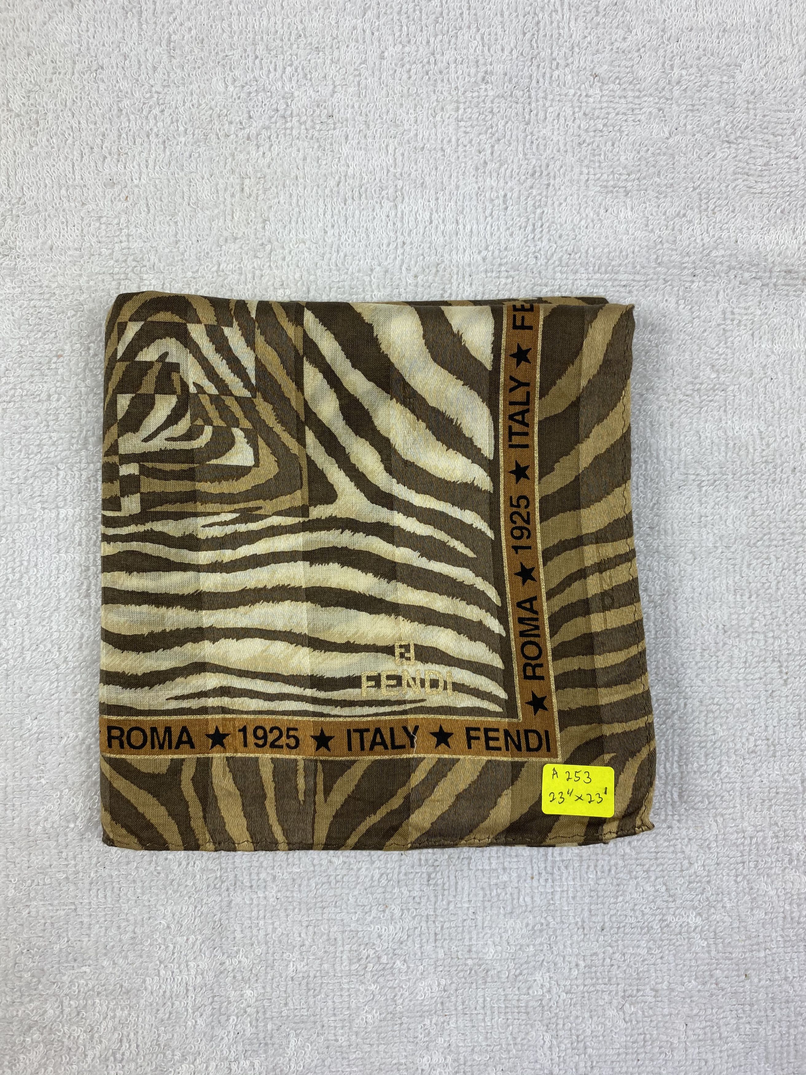 Vintage Fendi Roma Bandana / Handkerchief / Neckerchief A253 Size ONE SIZE - 6 Thumbnail