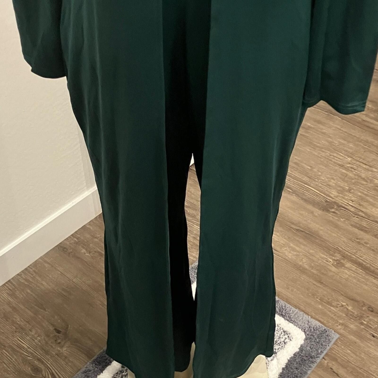 Other NIB Source Unknown Dark Green Long-Sleeve Jumpsuit Size 42" / US 20 - 9 Thumbnail