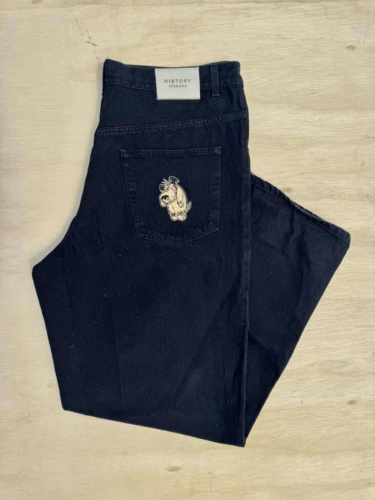 Iceberg History 90’s Vintage Hip Hop Rap Black Denim Jeans