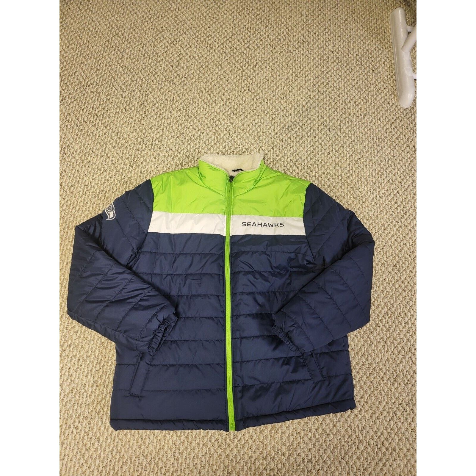 NFL Seattle SEAHAWKS Fleece Lined Winter Puffer Medium Weight Size US XL / EU 56 / 4 - 1 Thumbnail