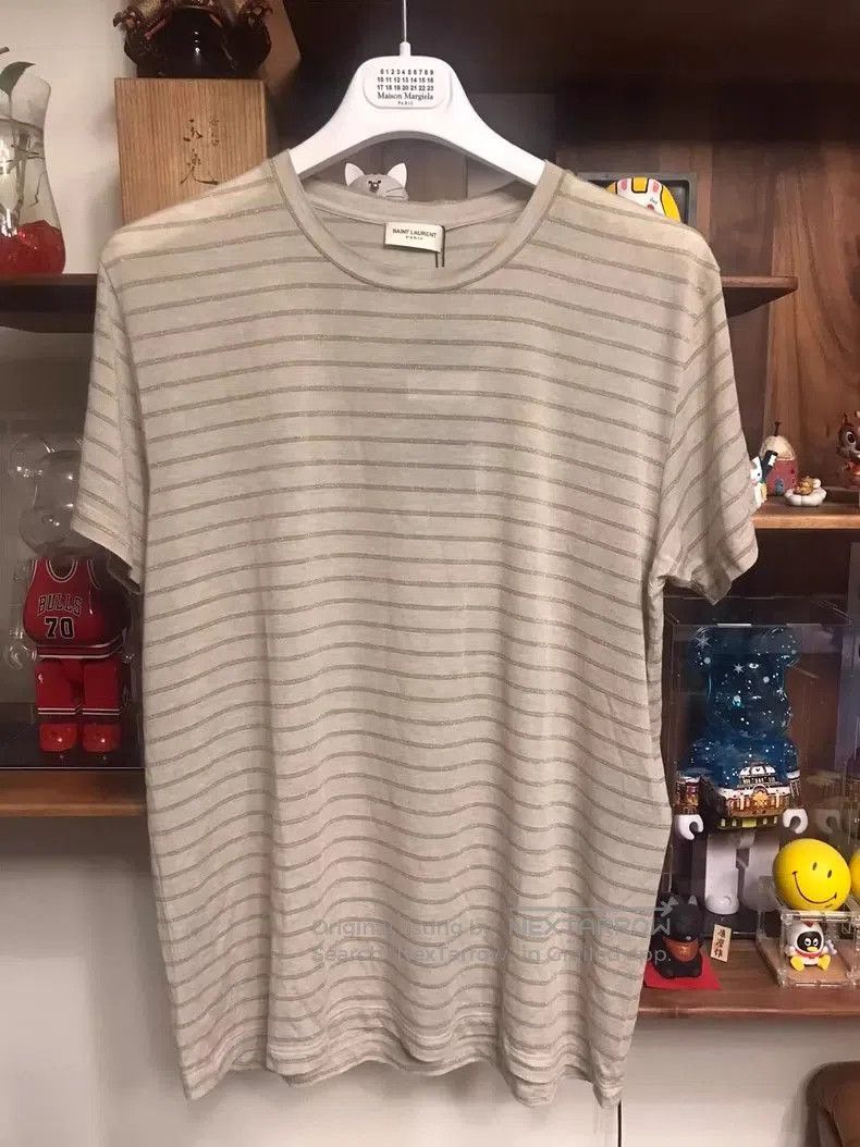 Other Saint Laurent Paris Striped Short Sleeve T-shirt. Size US M / EU 48-50 / 2 - 1 Thumbnail
