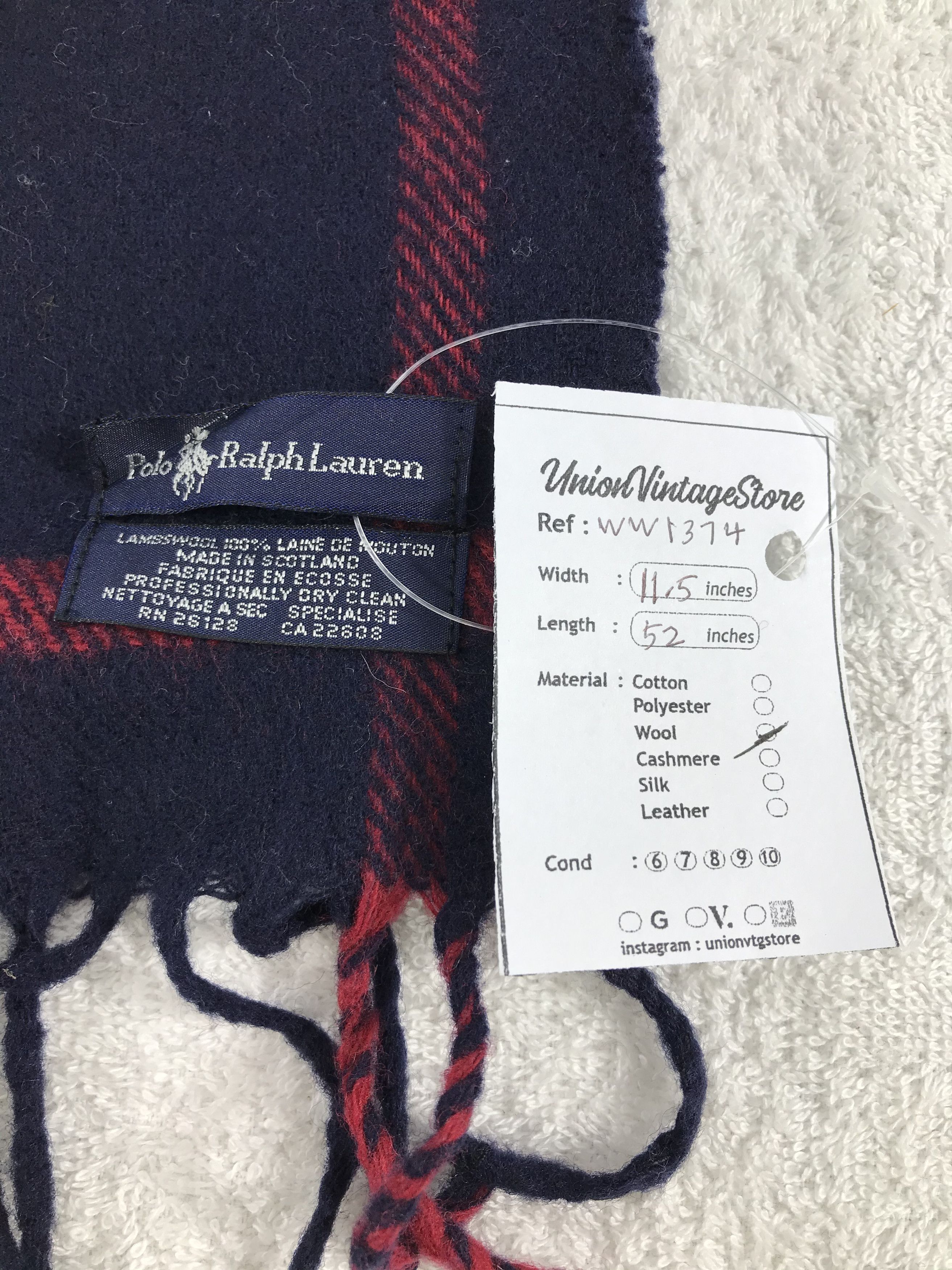 Polo Ralph Lauren × Vintage Polo Ralph Lauren Scarf / Muffler / Neckwear - WW1374 Size ONE SIZE - 5 Thumbnail