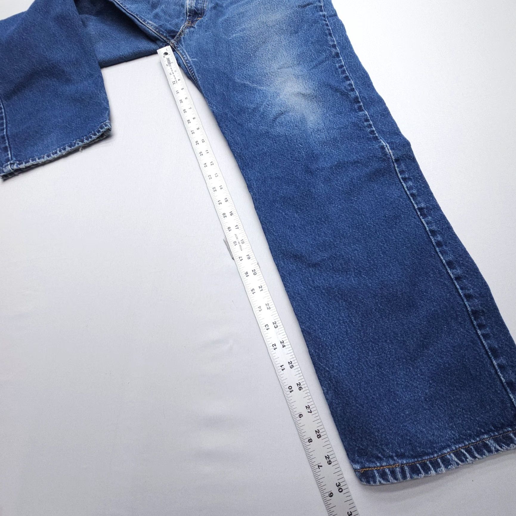 Levi's VINTAGE Levi's 505 Straight Jeans Mens 40 x 30 Dark Wash Y2K 2000s Denim Cotton Regular Jeans Mens Size US 40 / EU 56 - 6 Thumbnail