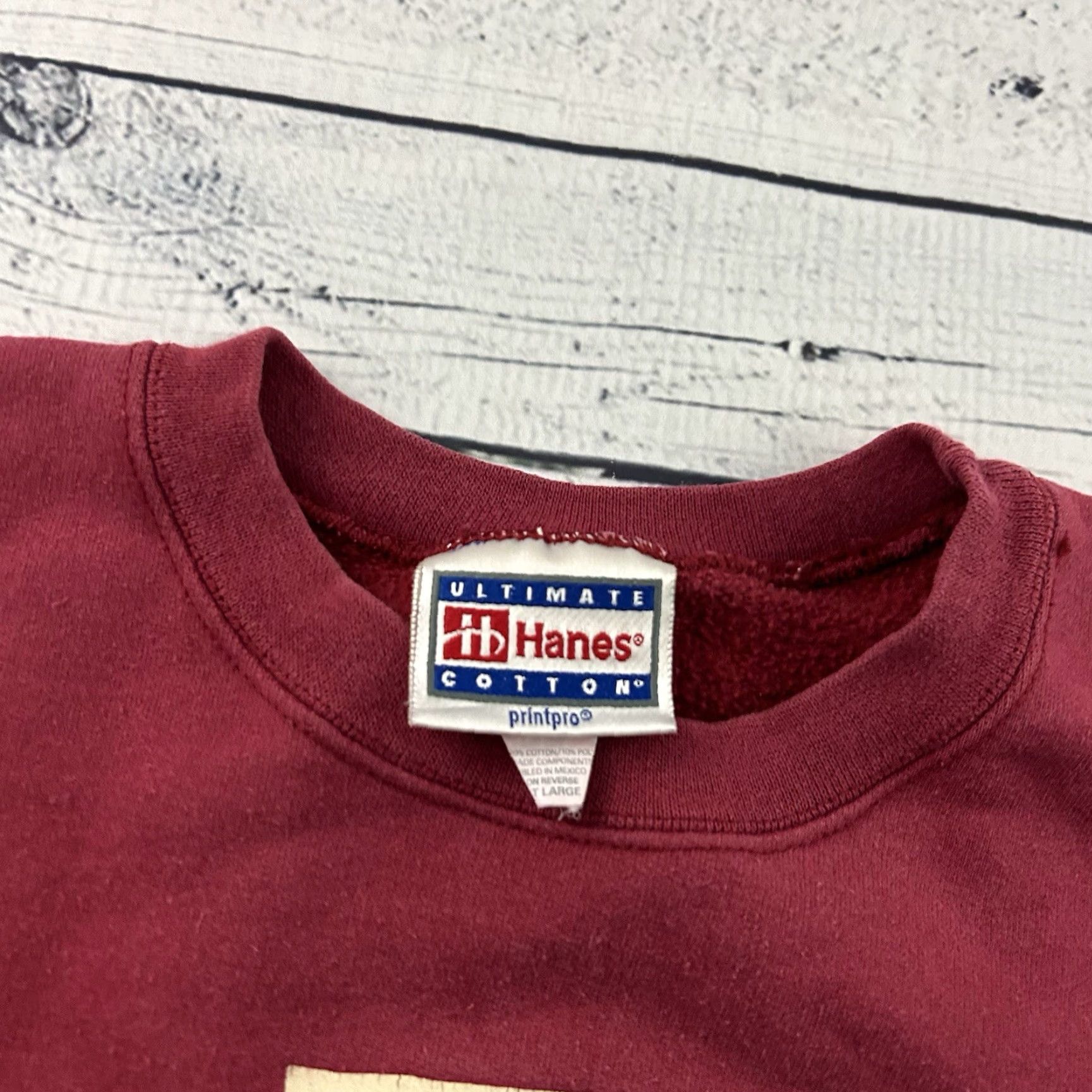 Hanes VINTAGE Hanes Sweatshirt Oklahoma Sooners Crewneck Men L Red Shirt Mens Size US L / EU 52-54 / 3 - 2 Thumbnail