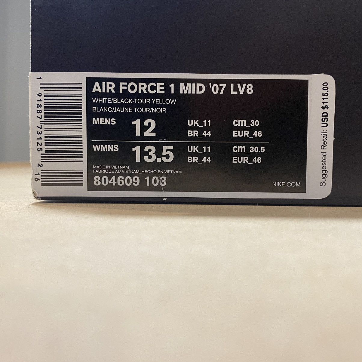 Nike Nike Air Force 1 Mid '07 LV8 White Size US 12 / EU 45 - 6 Thumbnail