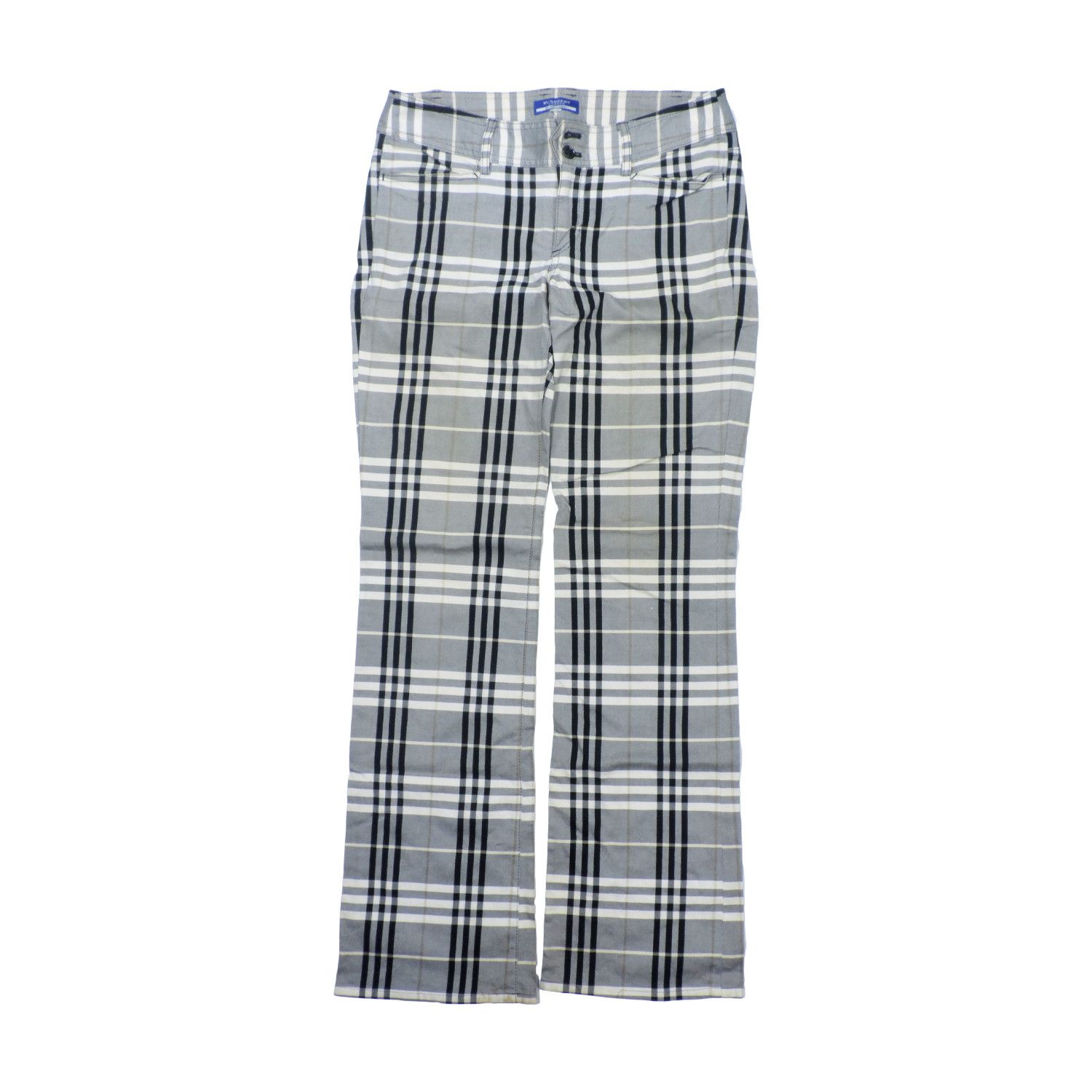 Burberry BURBERRY BLUE LABEL NOVA CHECK GREY BLACK LONG PANTS Size 25" / US 0 / IT 36 - 1 Thumbnail