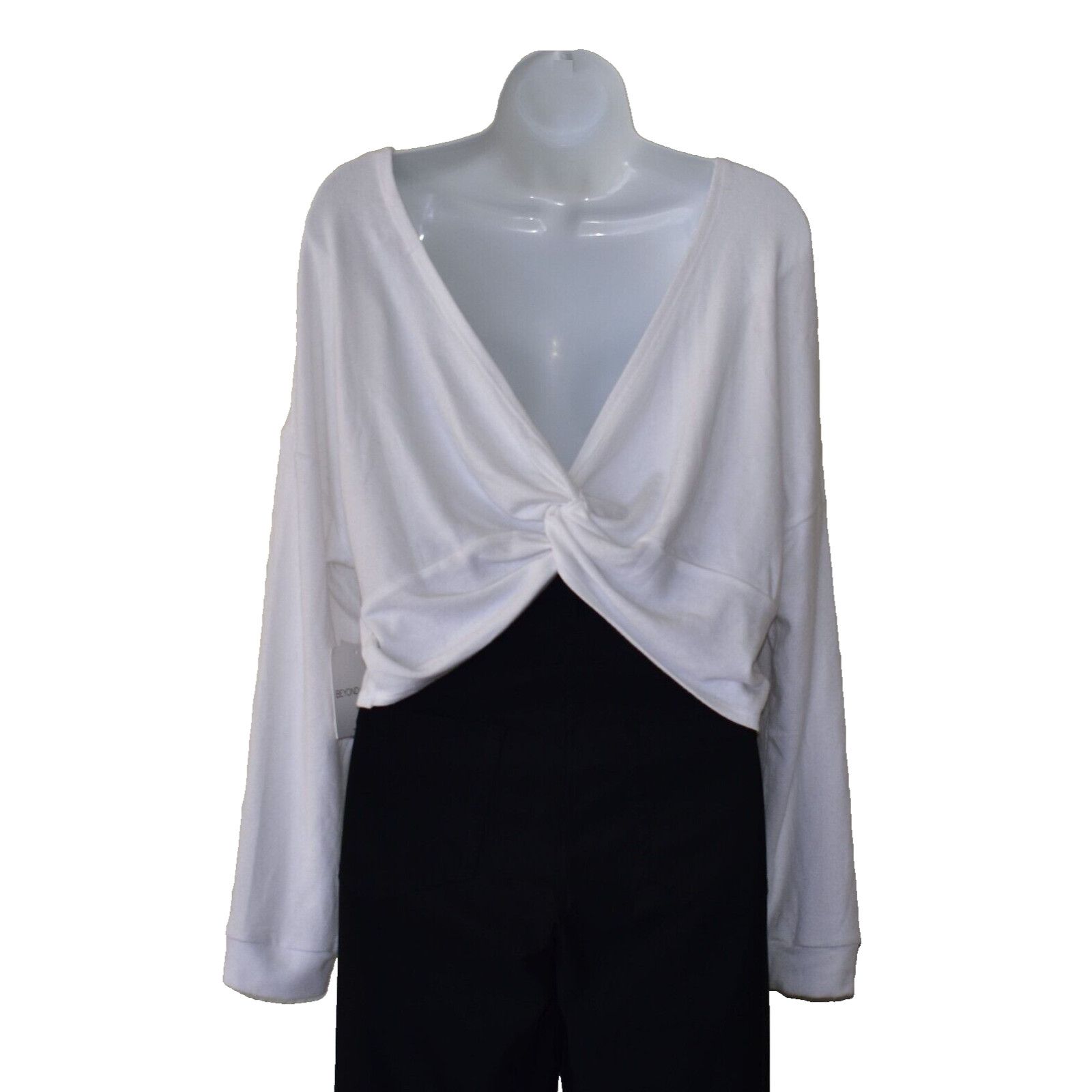 Beyond Yoga NWT BEYOND YOGA Do The Twist White Boxy Fit Sweater Size L Size L / US 10 / IT 46 - 3 Thumbnail