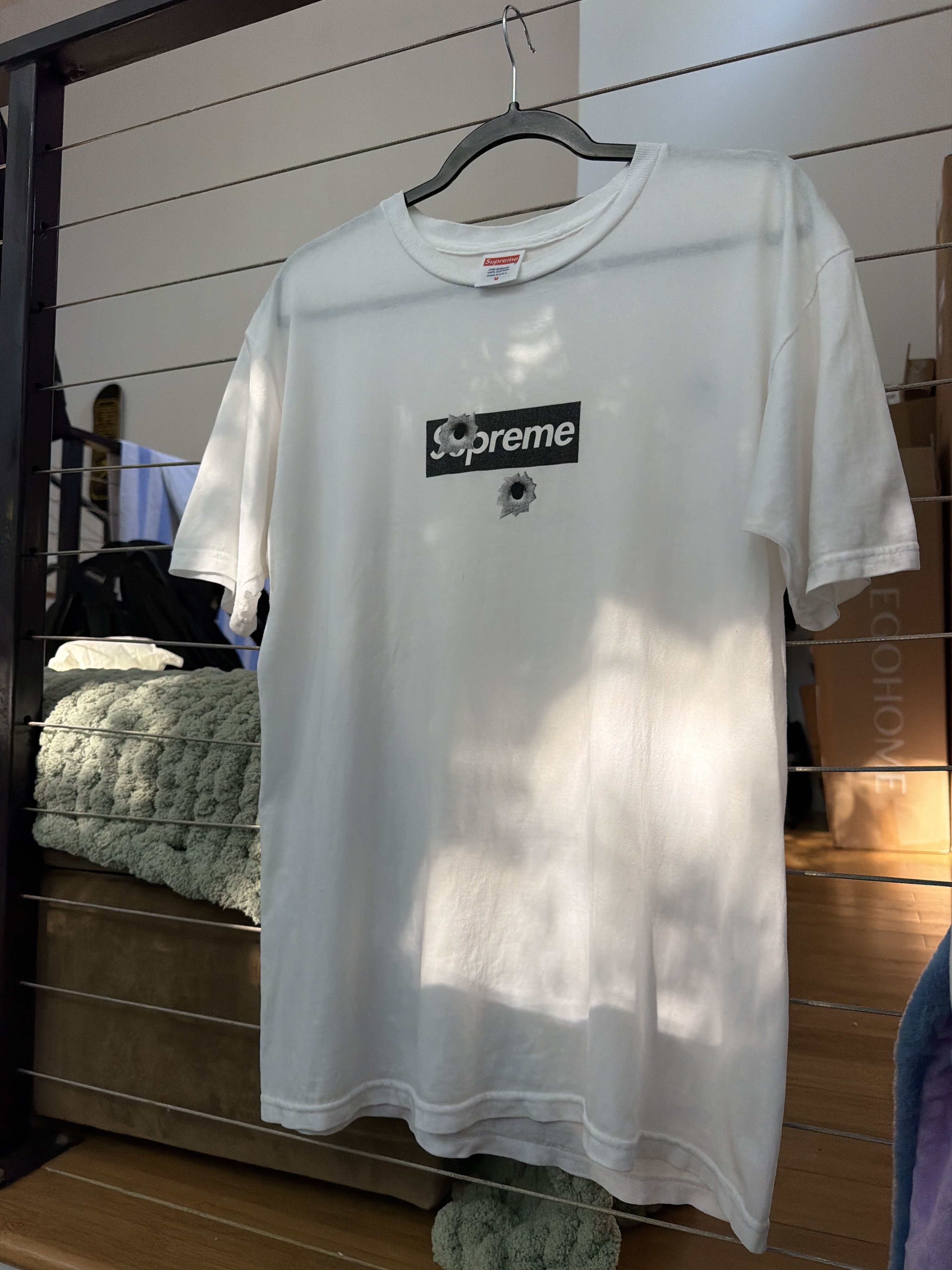 Supreme Supreme 'Bonjour Madame' Box Logo Tee - White | Grailed