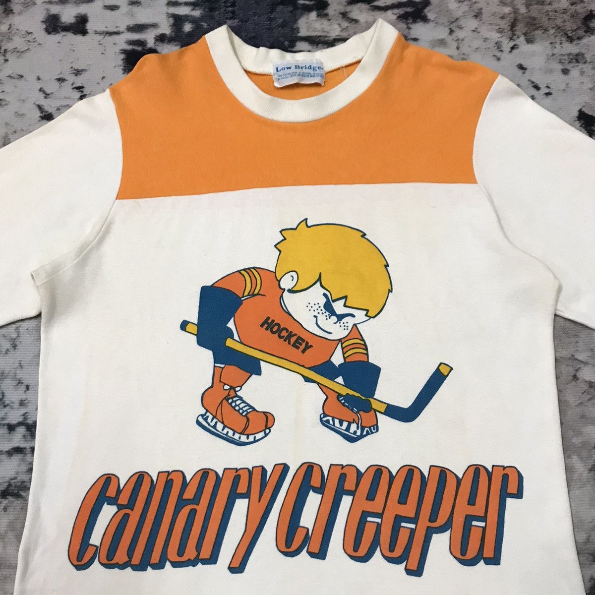 NHL Vintage 80s Canary Creeper 3q Shirt Size US M / EU 48-50 / 2 - 2 Thumbnail