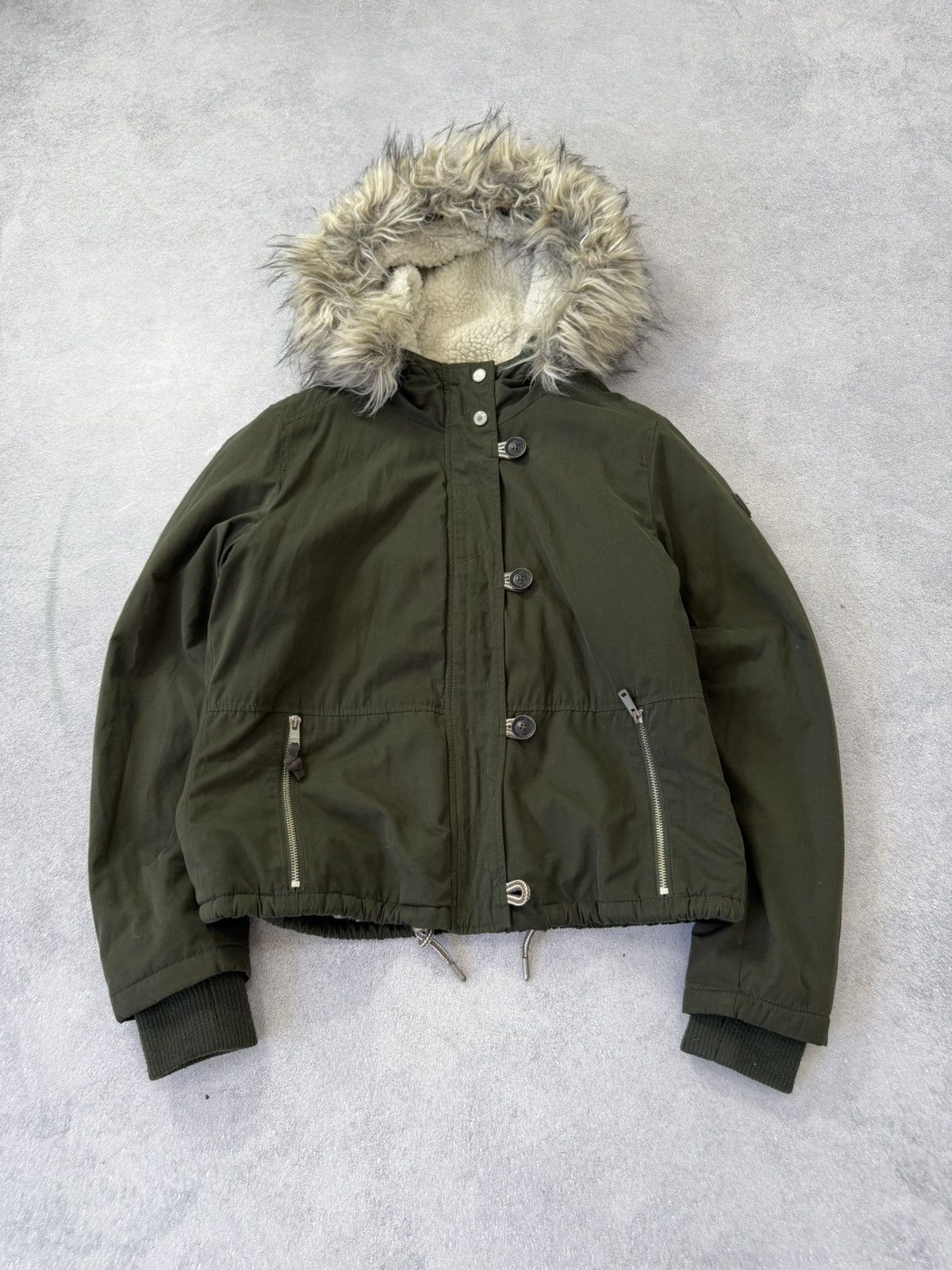 VNTG If Six Was Nine Hysteric Glamour Style Fur Hood Jacket