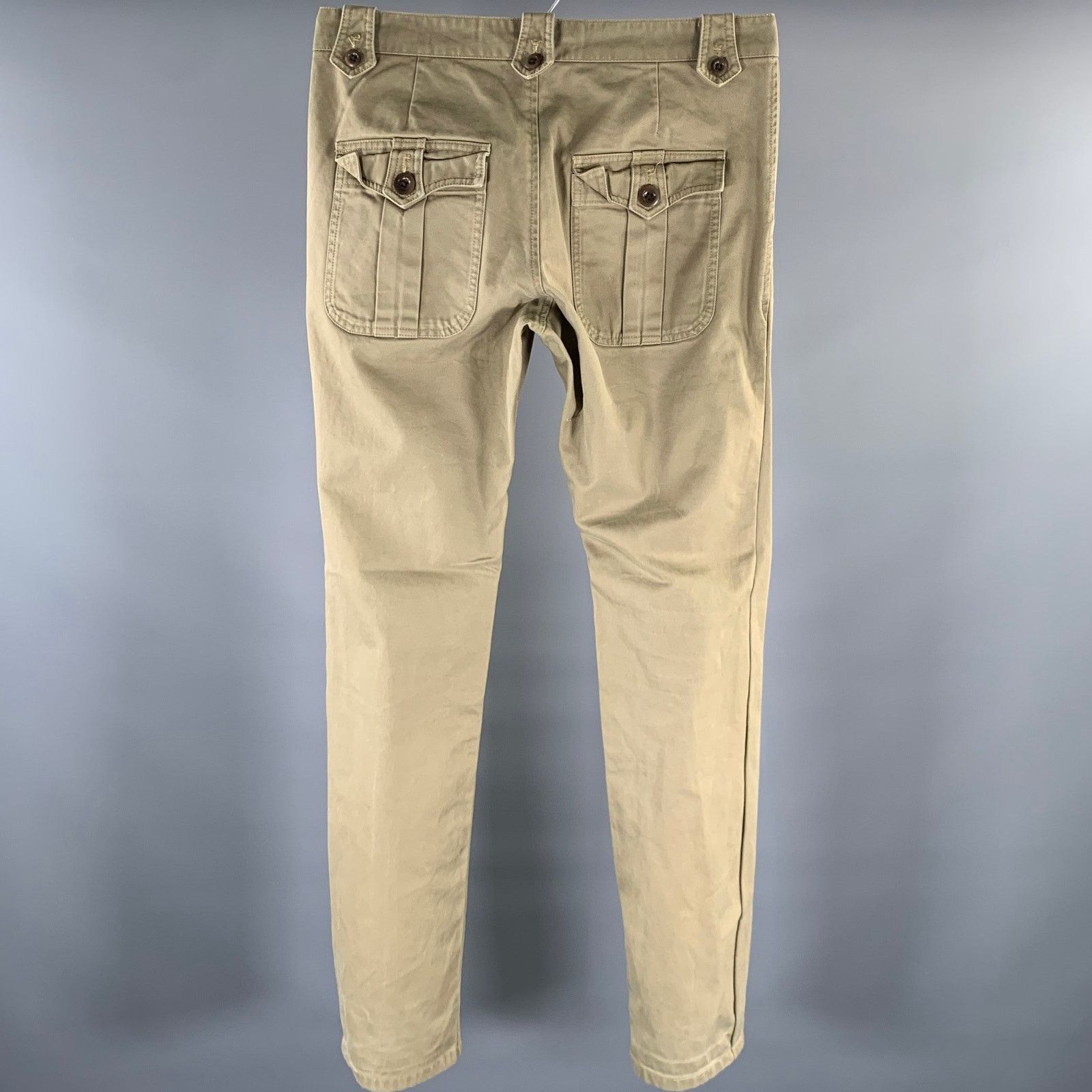 Paul Smith PS by PAUL SMITH Size 34 Khaki Heather Slim Fit Casual Pants Size US 34 / EU 50 - 4 Thumbnail