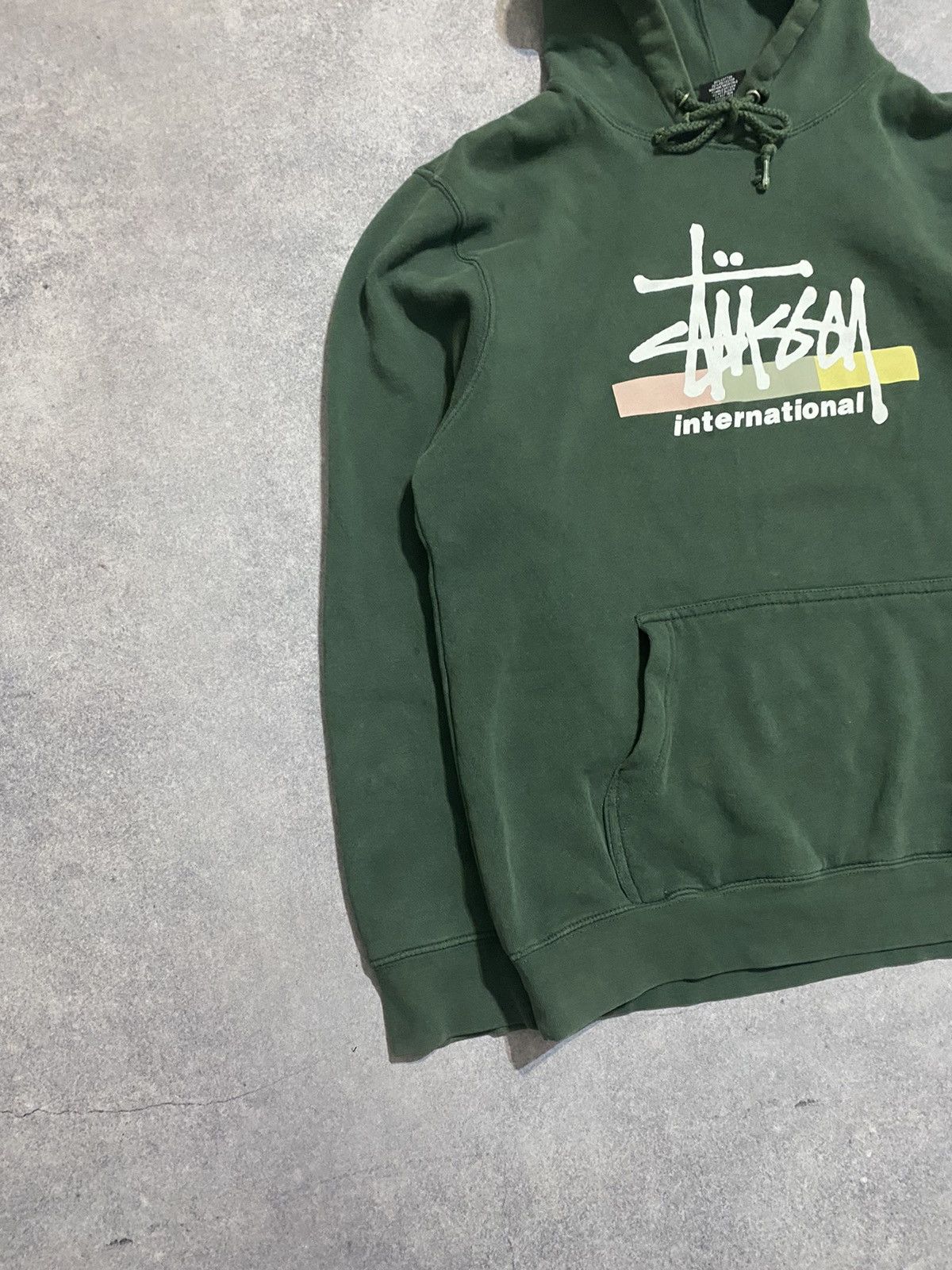 Stussy × Vintage Vintage 90s Stussy International Distressed Hoodie Size US M / EU 48-50 / 2 - 3 Thumbnail