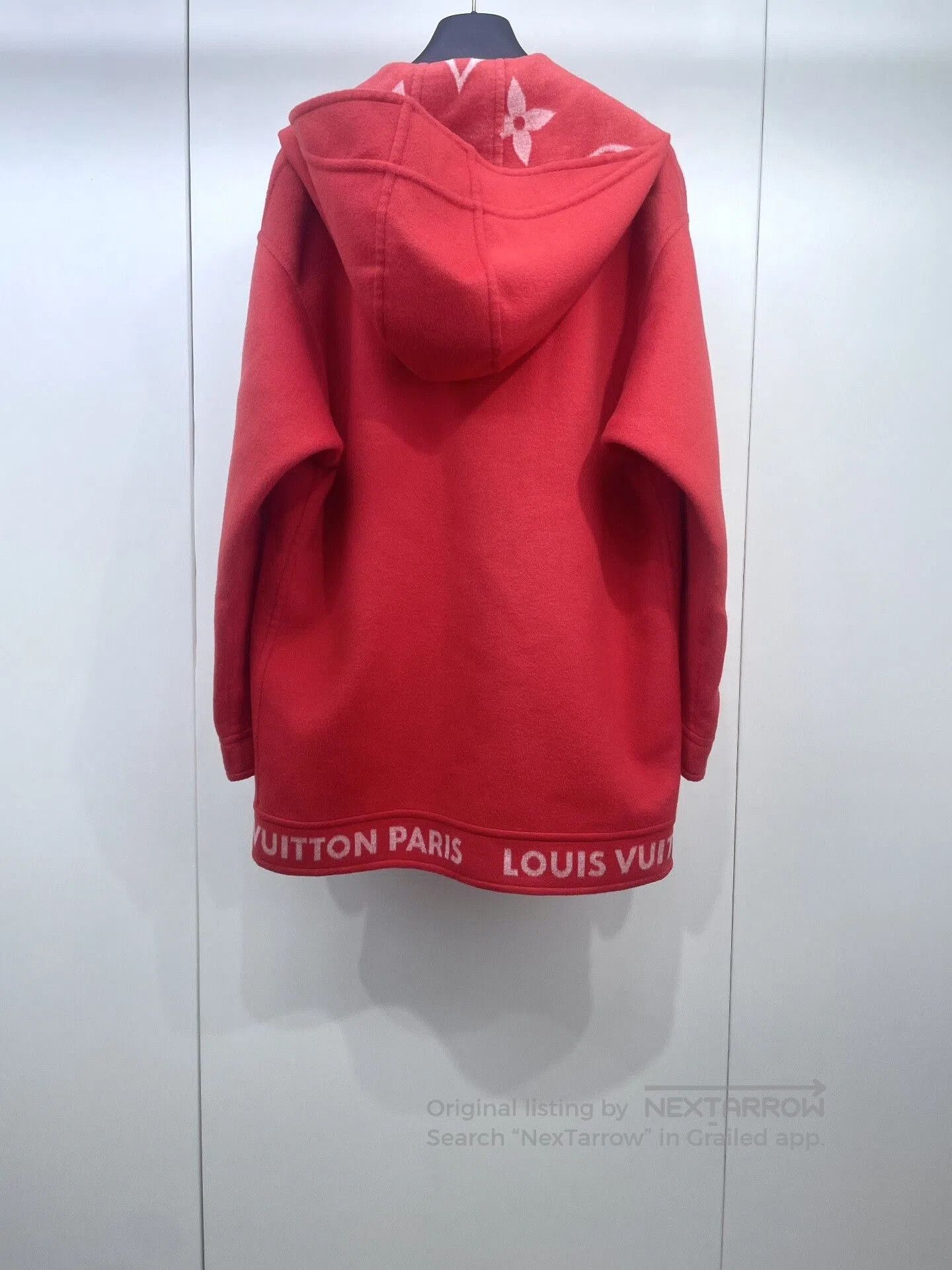 Louis Vuitton LV Red Half-Zip Wool Long Coat. Size US S / EU 44-46 / 1 - 2 Thumbnail