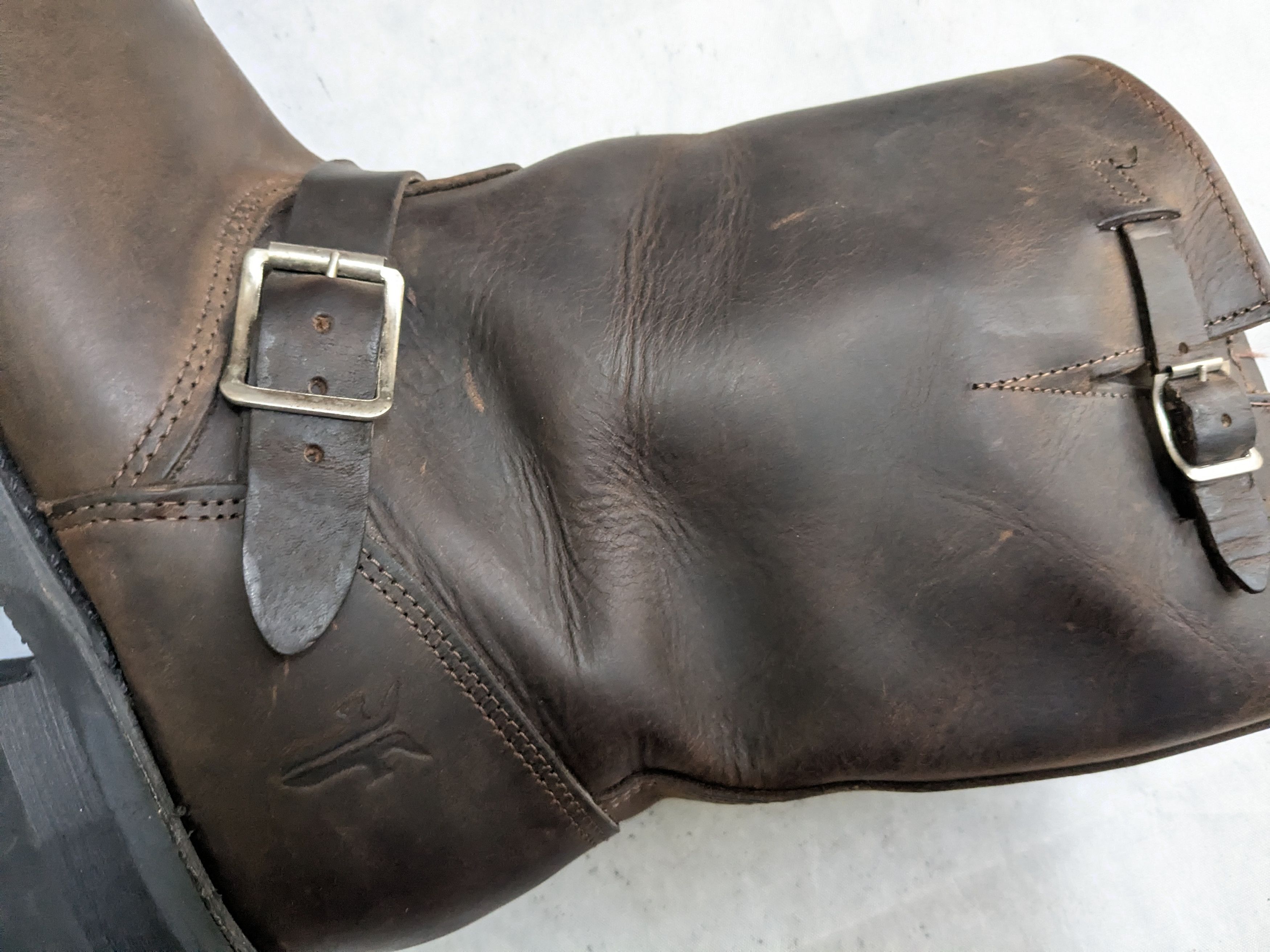 Frye Frye Engineer Boots Brown 10.5 M Leather Buckle Strap Size US 10.5 / EU 43-44 - 12 Thumbnail