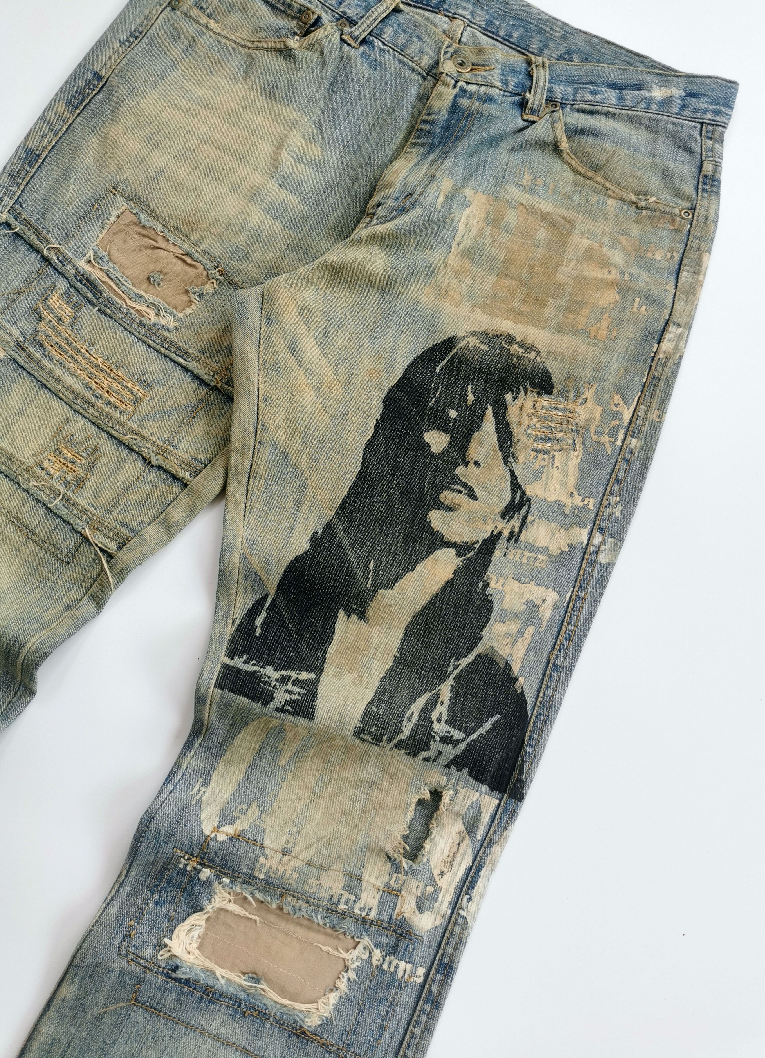 In The Attic In The attic Flared Distressed Poem Jeans Pants Size US 33 - 14 Thumbnail
