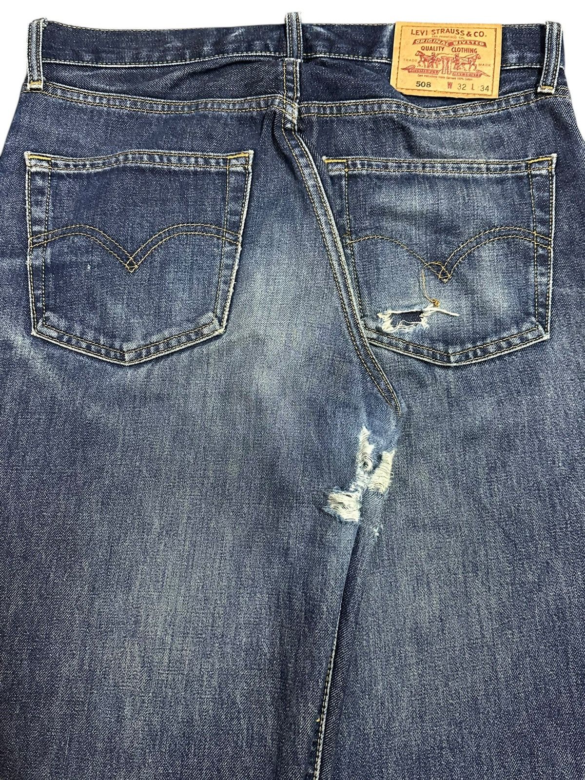 Levi's Vintage Levis 508 Blue Wash Style Baggy Jeans Size US 32 / EU 48 - 7 Thumbnail