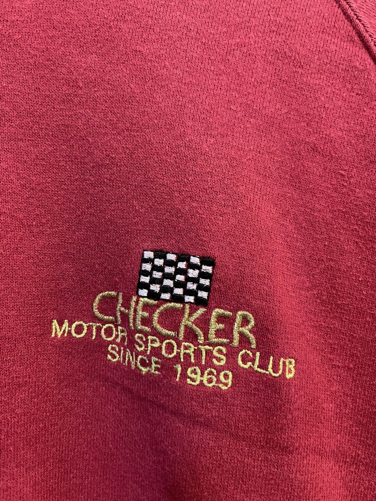 Vintage Vintage Checker Motorsport Sweatshirt Size US XL / EU 56 / 4 - 3 Thumbnail