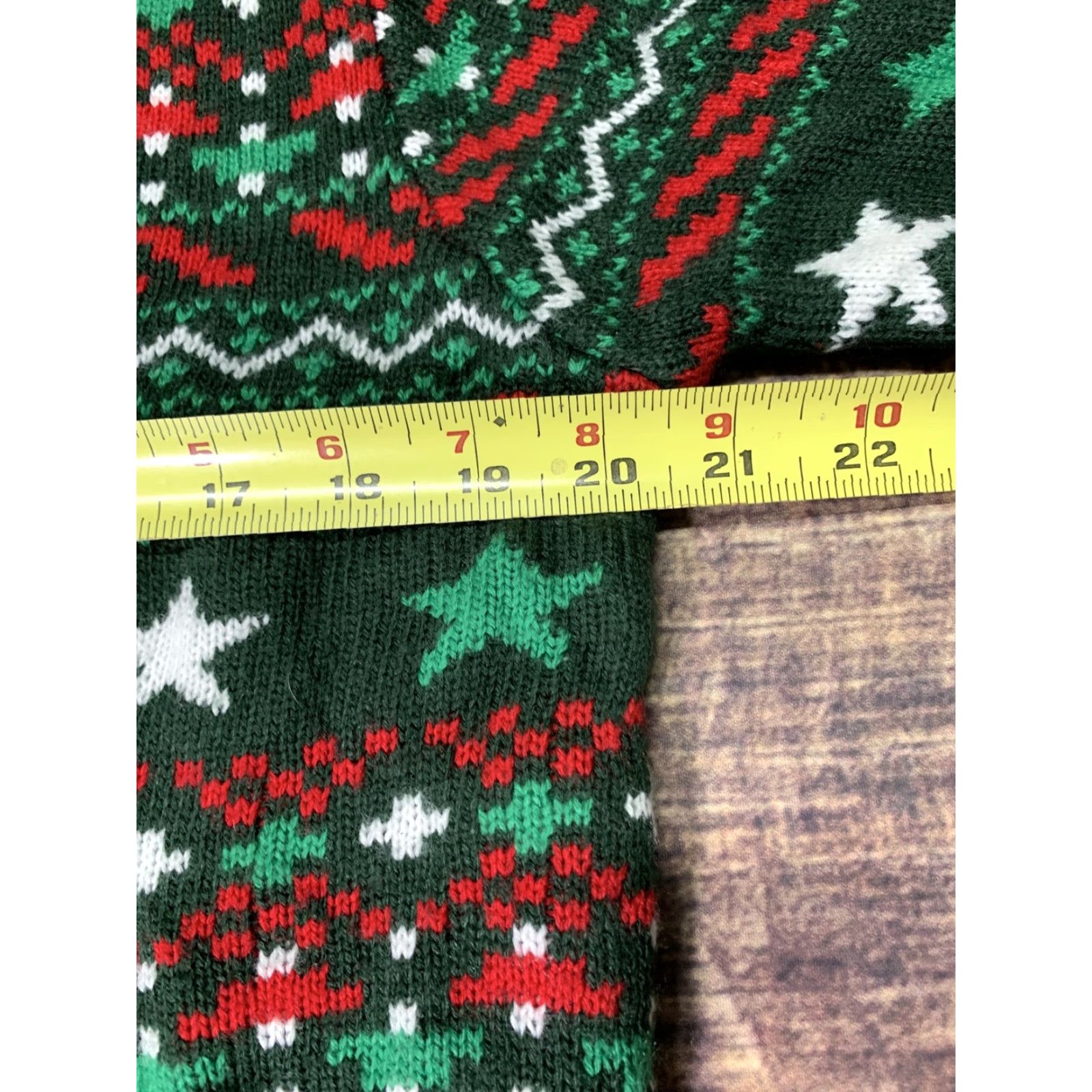 Vintage Ugly Christmas Sweater Dinosaur Blizzard Bay Red White Green XL Men Pullover Knit Acrylic Sweater Size US XL / EU 56 / 4 - 6 Thumbnail