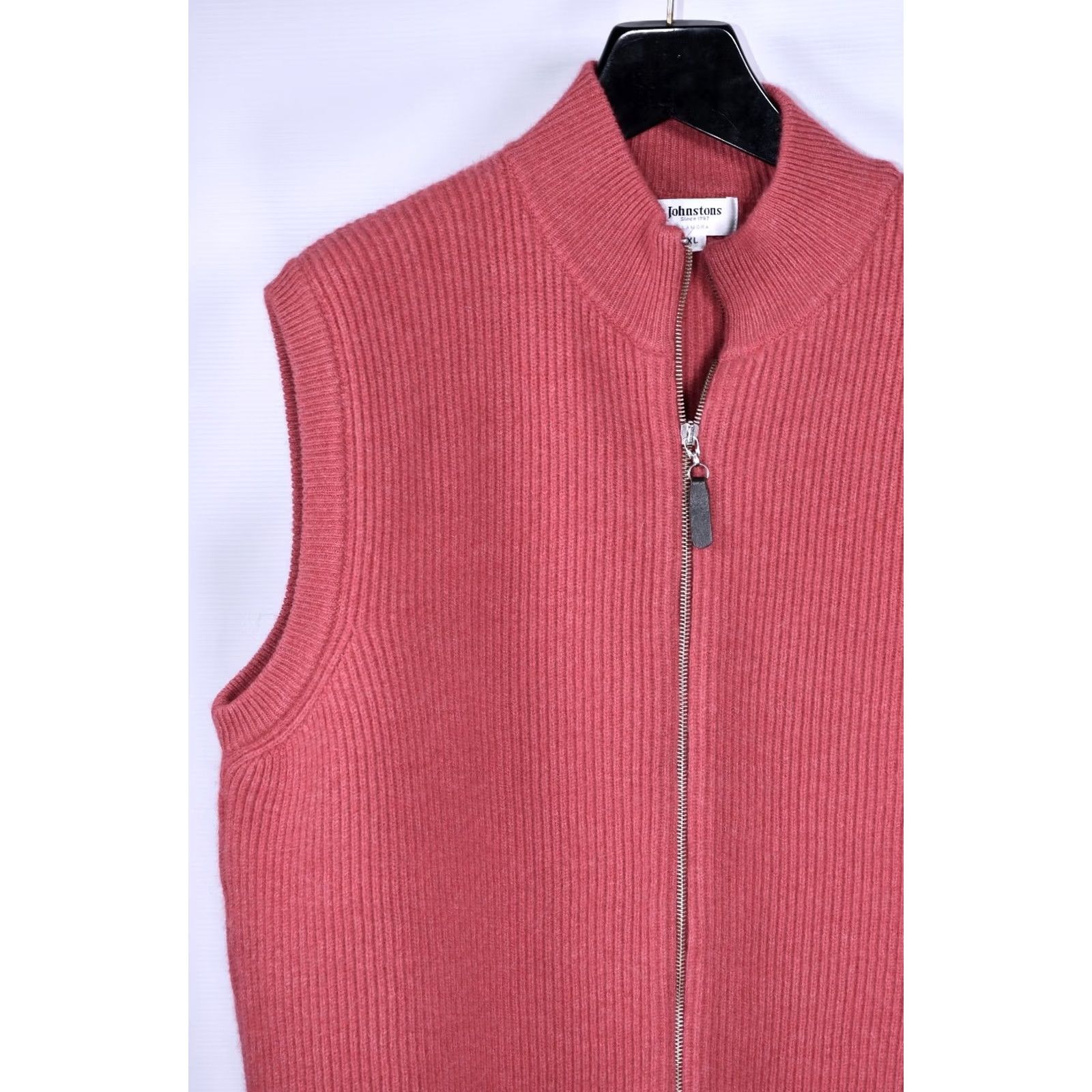 Johnstons Of Elgin Johnstons of Elgin Sweater XL Pullover Woman High Neck, Ribbed, 75% Lambswool 25% Angora, Pink, GIRLS? Size XL / US 12-14 / IT 48-50 - 5 Thumbnail