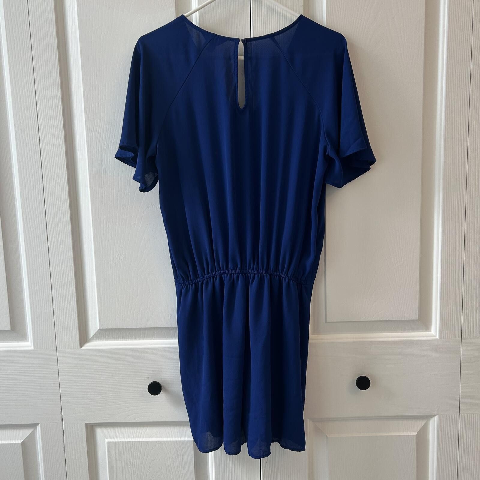 Other Belle + Sky Women’s Med - Blue Short Sleeve Tie Romper Dress Size M / US 6-8 / IT 42-44 - 2 Thumbnail