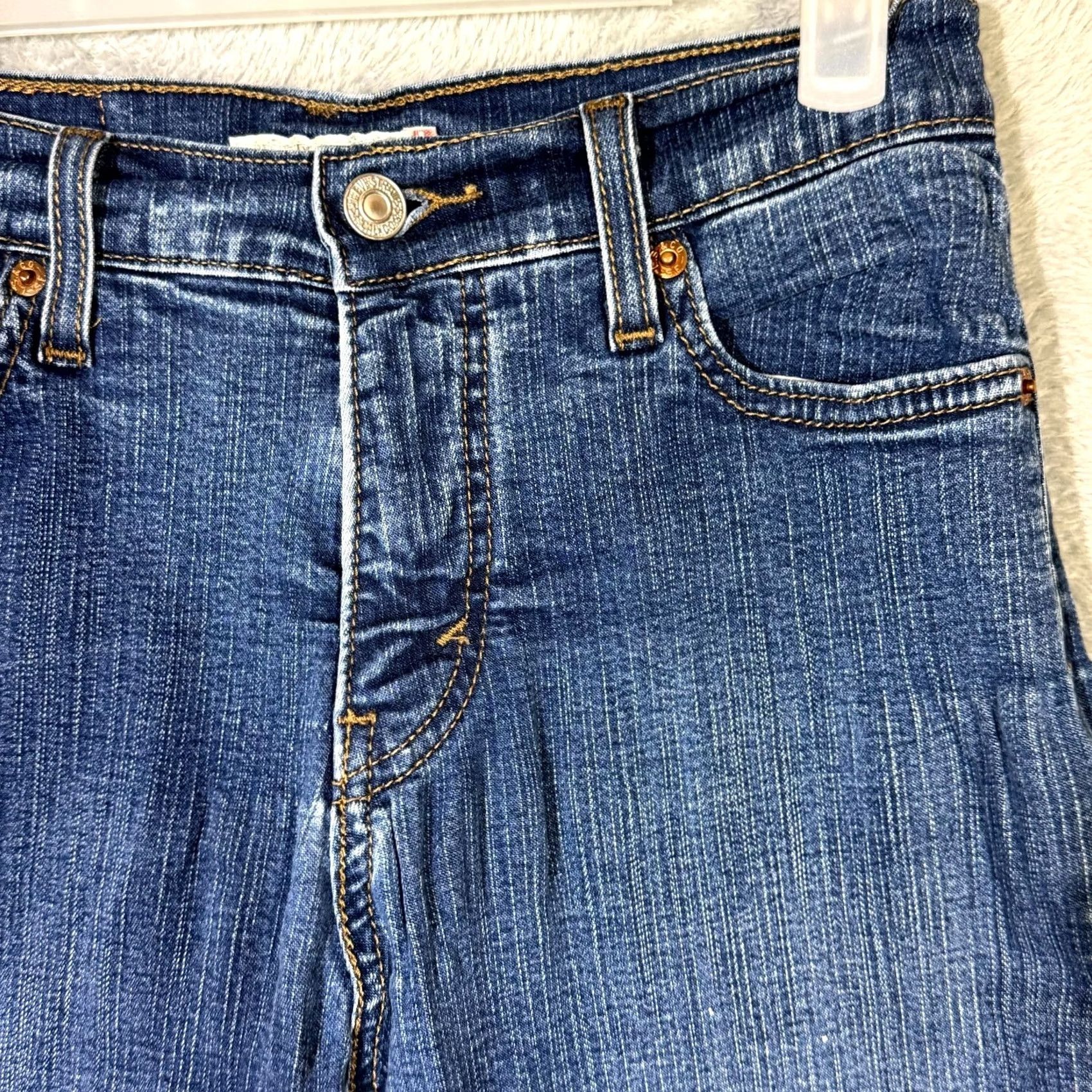 Levi's Levi’s 512 Jeans Women’s 4M Blue Denim Mid Rise Straight Slimming Jeans Size 27" / US 4 / IT 40 - 5 Thumbnail