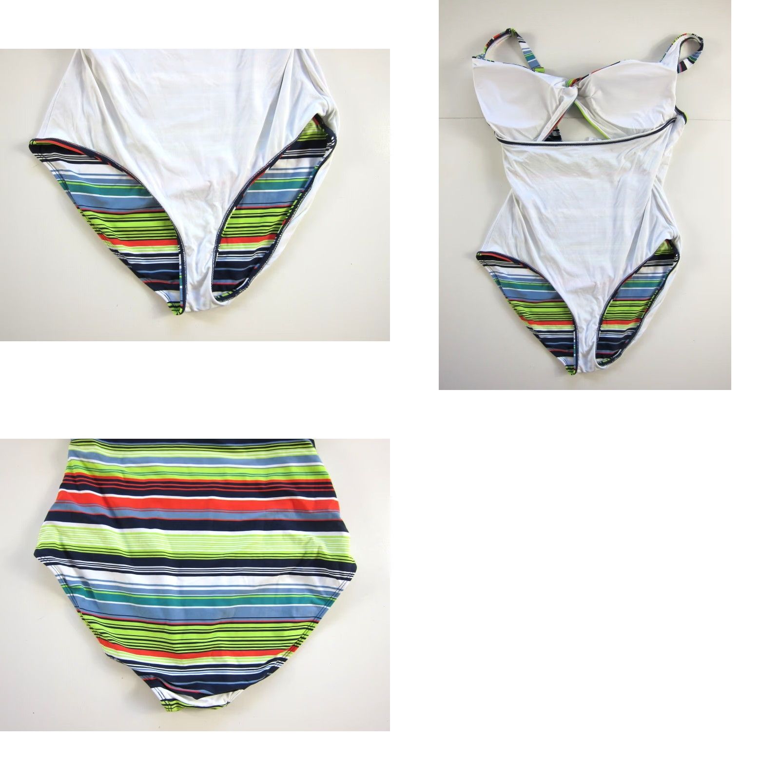 Vintage **Anne Cole Striped Open Twist Women's 16 One-Piece Swimsuit** User: **Anne Cole Striped Open Twist Women’s 16 One-Piece Swimsuit** Size ONE SIZE - 8 Thumbnail