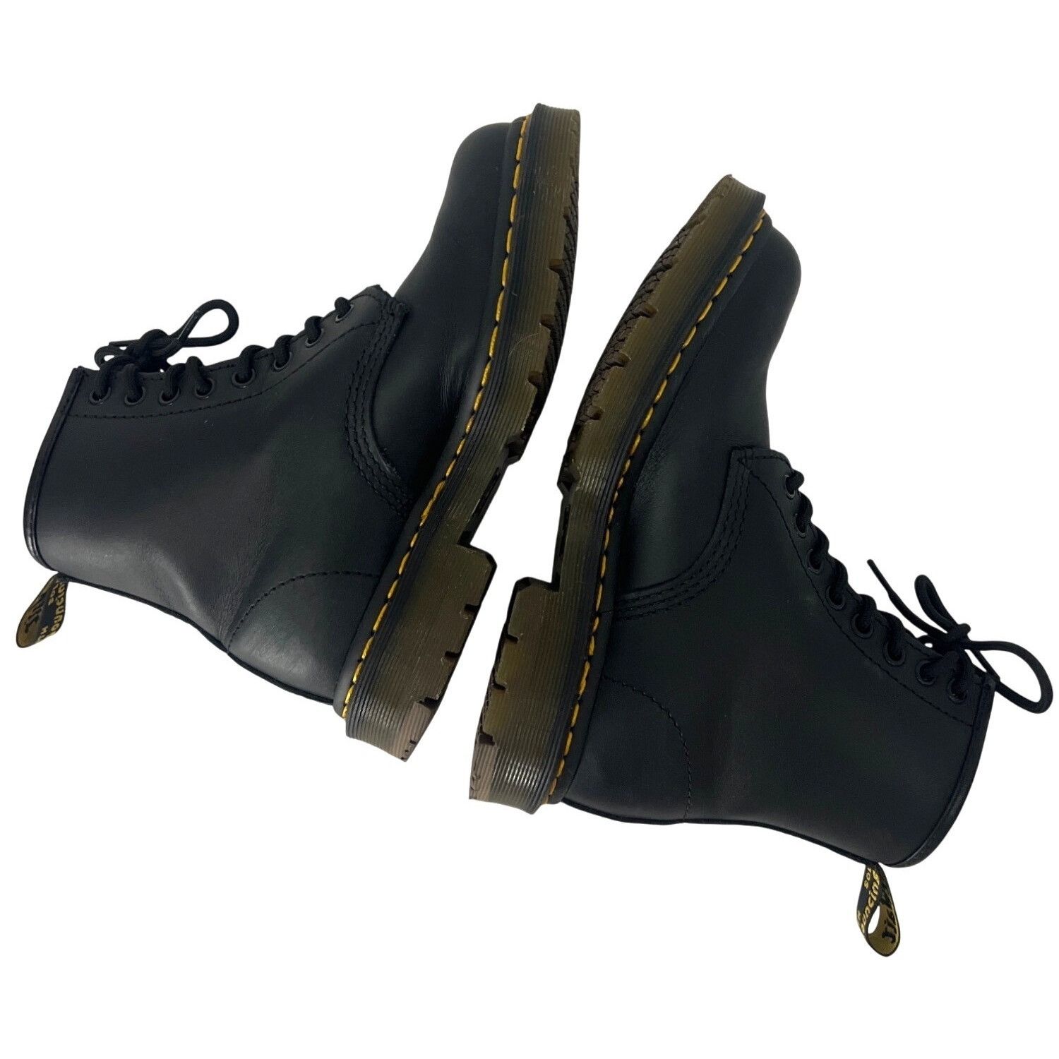 Dr. Martens Dr. Martens Air Wair Black Leather Lace Up Ankle Combat Cush Size US 6 / IT 36 - 6 Thumbnail