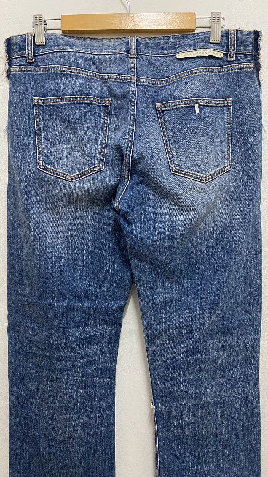 Stella McCartney Stella Mccartney Distressed Denim Patchwork Blue Jeans Pants Size US 35 - 14 Thumbnail