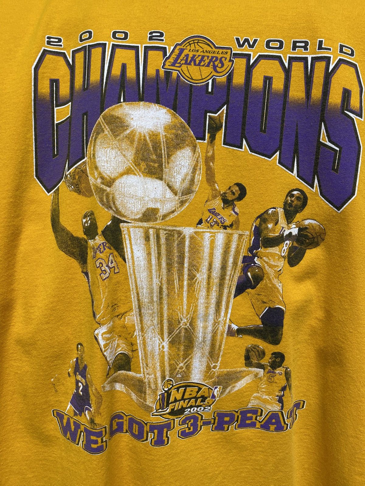 NBA × Vintage Vintage 2002 Los Angeles Lakers Championship Kobe Shirt 2XL Size US XXL / EU 58 / 5 - 6 Thumbnail