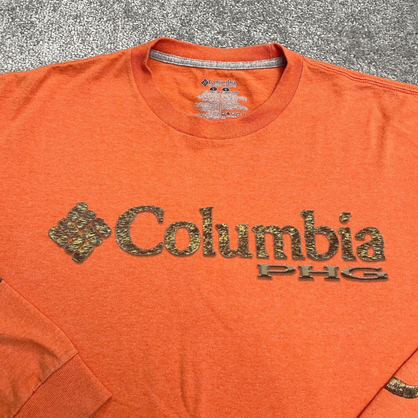 Vintage Columbia Shirt Mens Large Orange Long Sleeve Cotton Pullover Graphic PHG Sports Hunting Casual Outdoor Size US L / EU 52-54 / 3 - 4 Thumbnail