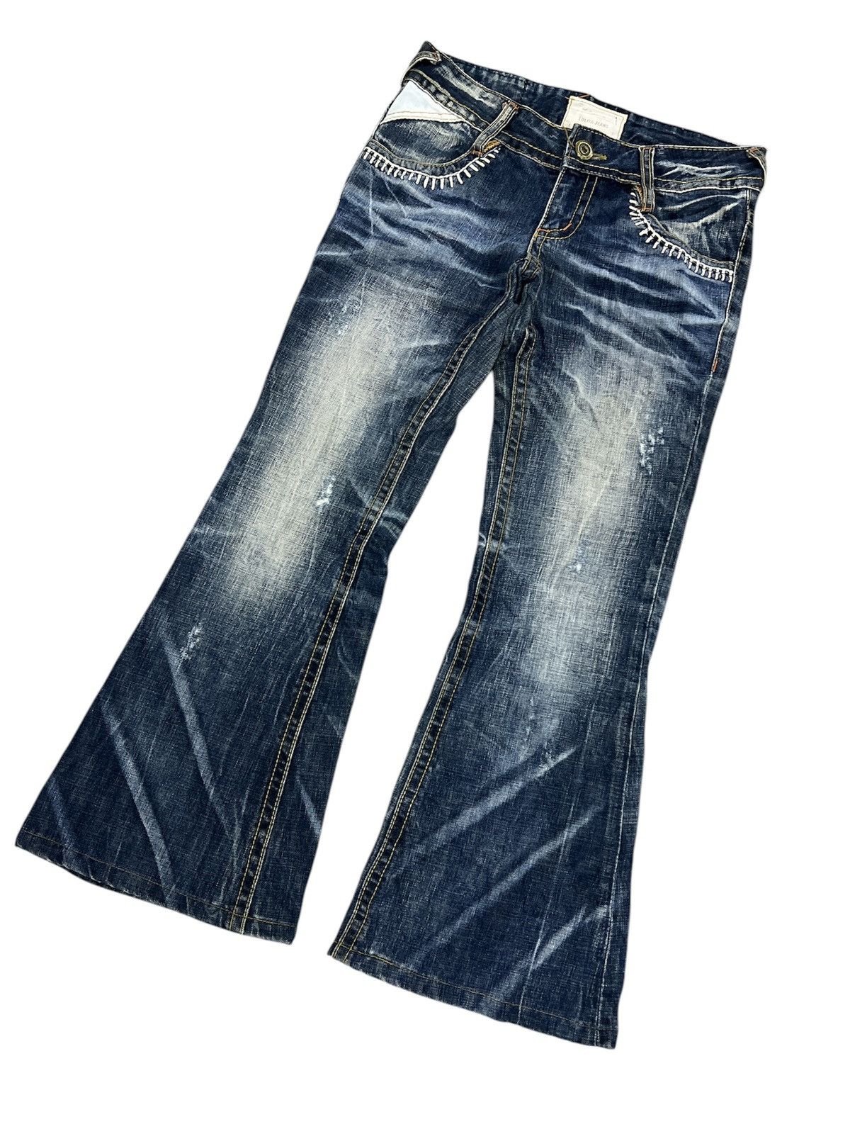Japanese Brand FLARED🔥LOLITA DISTRESSED DENIM PANT Size US 28 / EU 44 - 5 Thumbnail