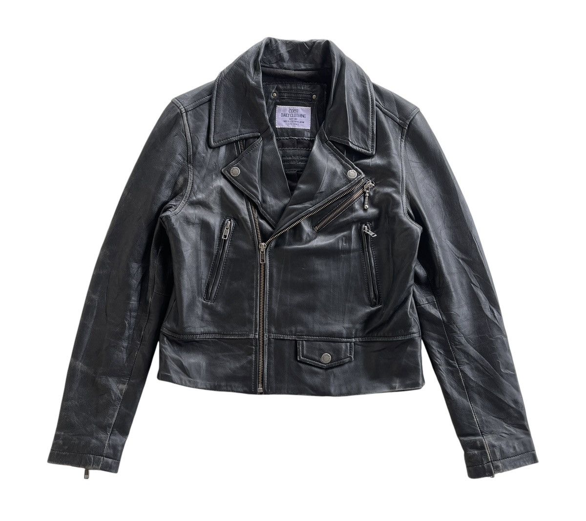 14th Addiction Coen Double Collar Soft Lambskin Biker Jacket Size S / US 4 / IT 40 - 6 Thumbnail