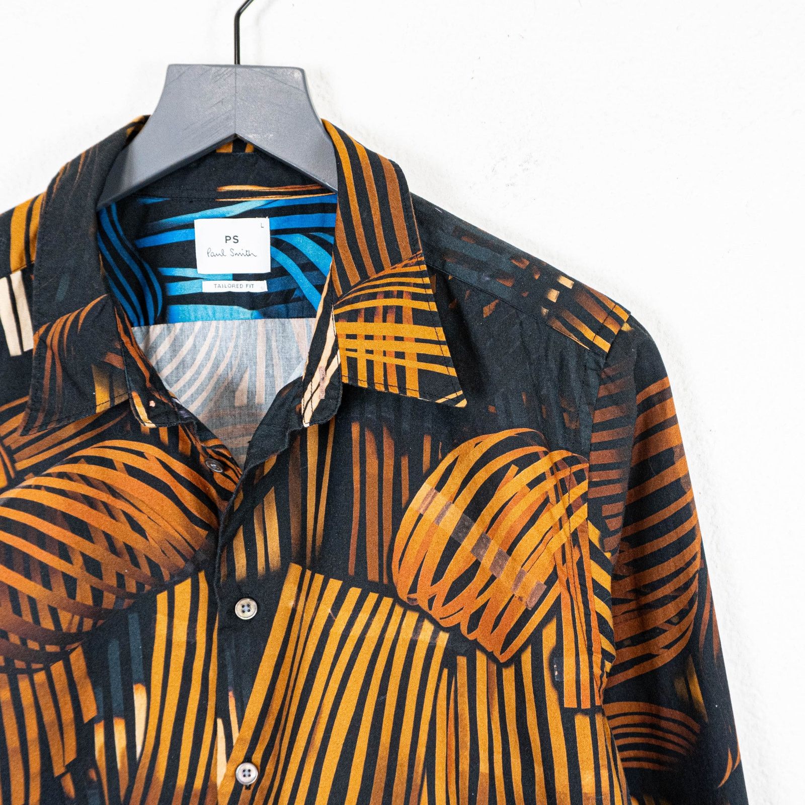 Paul Smith Paul Smith Tailored Striped Waves Button up Shirt Brown L Size US L / EU 52-54 / 3 - 7 Thumbnail