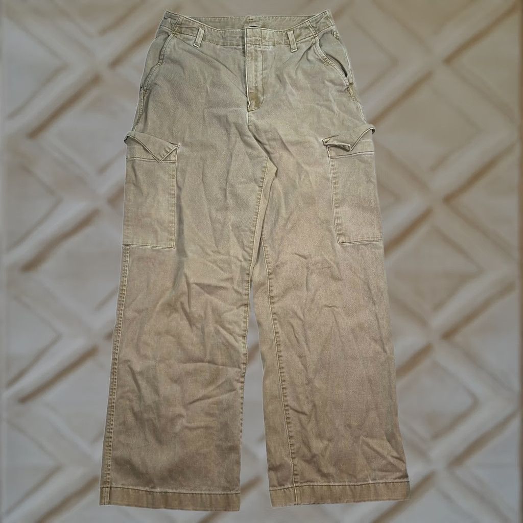 Gap GAP Women's Cargo Pants Wide Leg Khaki Casual Utility Trousers Size 6 Size 28" / US 6 / IT 42 - 1 Thumbnail