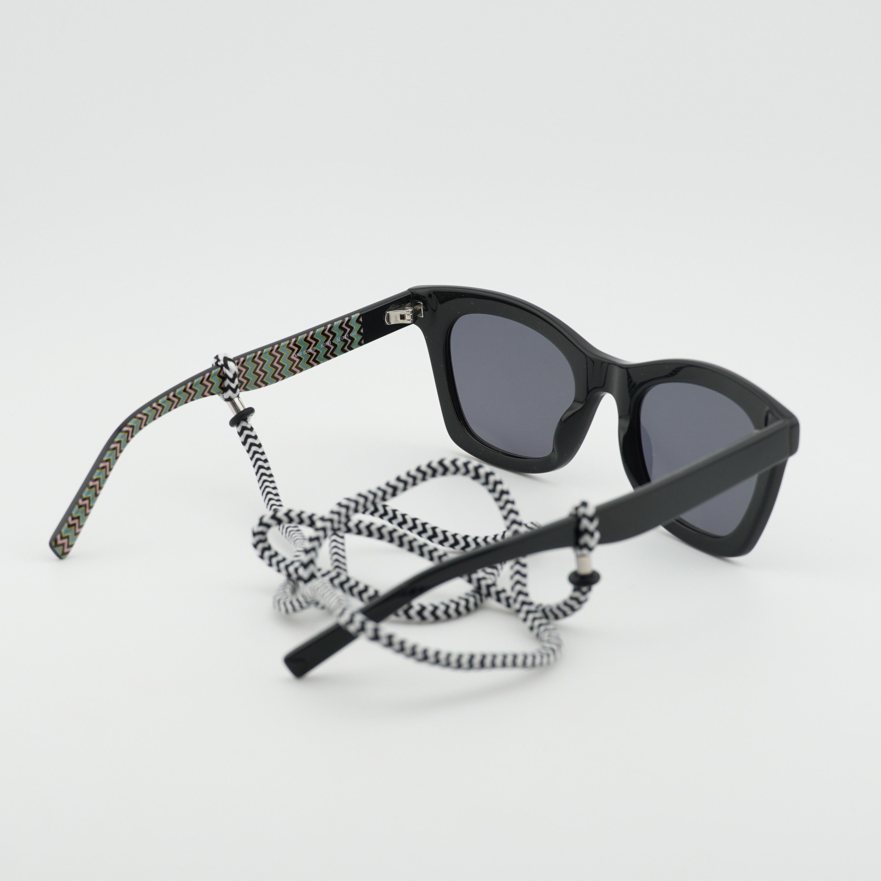 Missoni M Missoni MMI 0089/S 0807 IR Sunglasses Shiny Black Square Size ONE SIZE - 4 Thumbnail