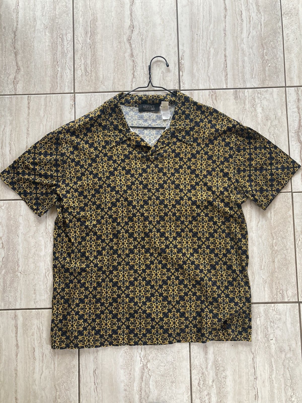 Versace 90’s Versace V2 Baroque Polo Size US L / EU 52-54 / 3 - 1 Thumbnail