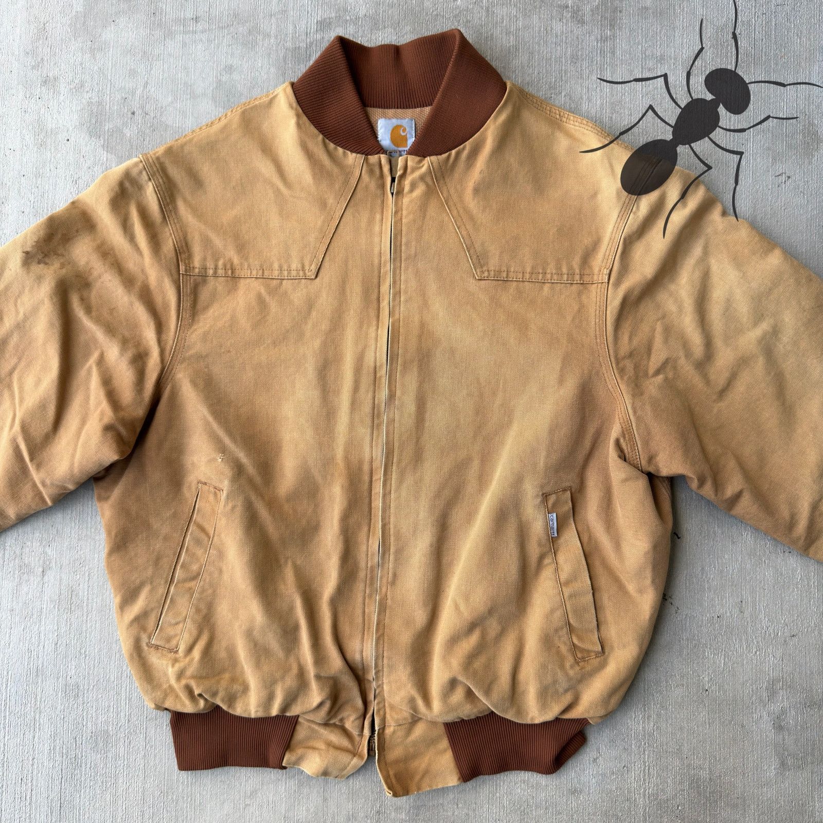 Carhartt × Vintage Vintage Y2K Carhartt brown Santa Fe work wear jacket Size US L / EU 52-54 / 3 - 3 Thumbnail