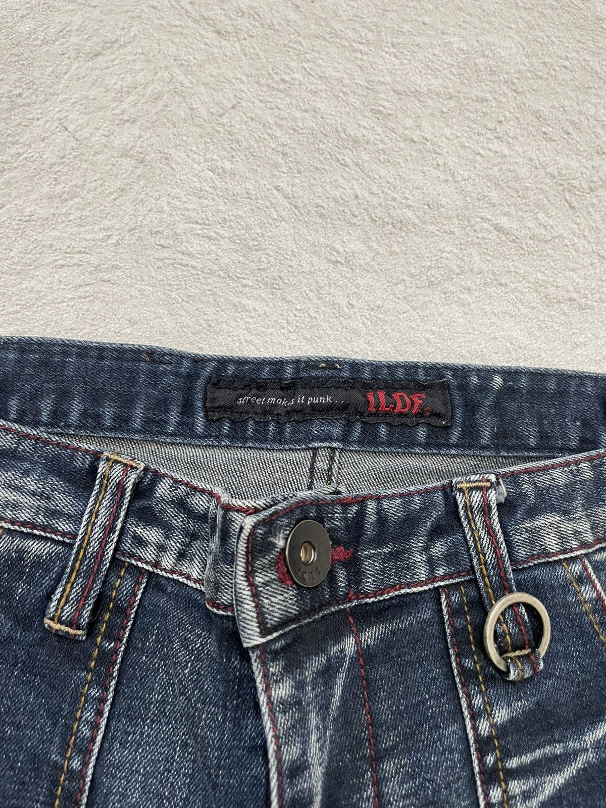 Japanese Brand 2000s ILDF Y2K Layered Distressed Denim Archive Grunge LGB Size US 31 - 6 Thumbnail