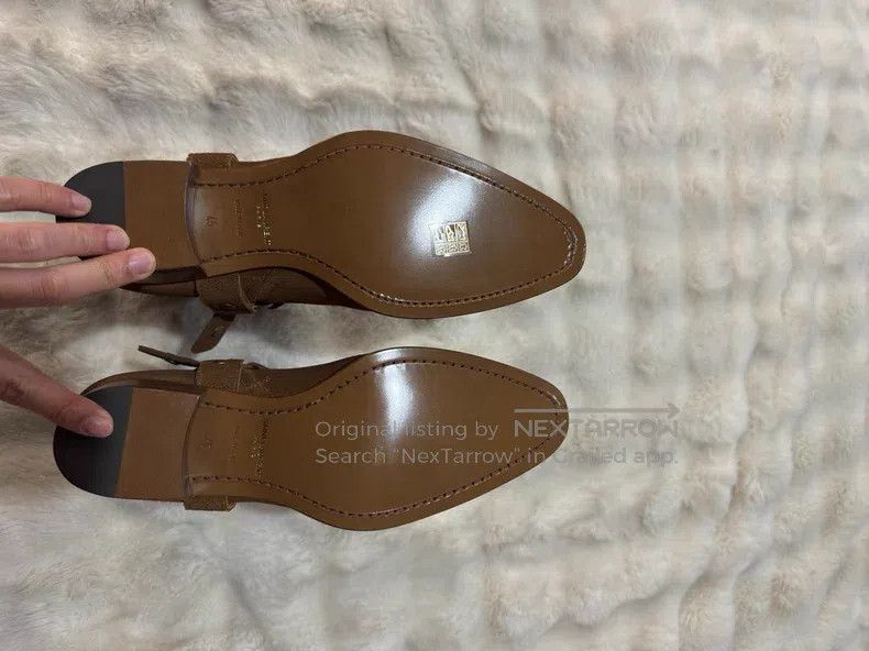 Saint Laurent Paris Saint Laurent Paris Suede Chelsea Boots with Buckle Size US 12 / EU 45 - 5 Thumbnail