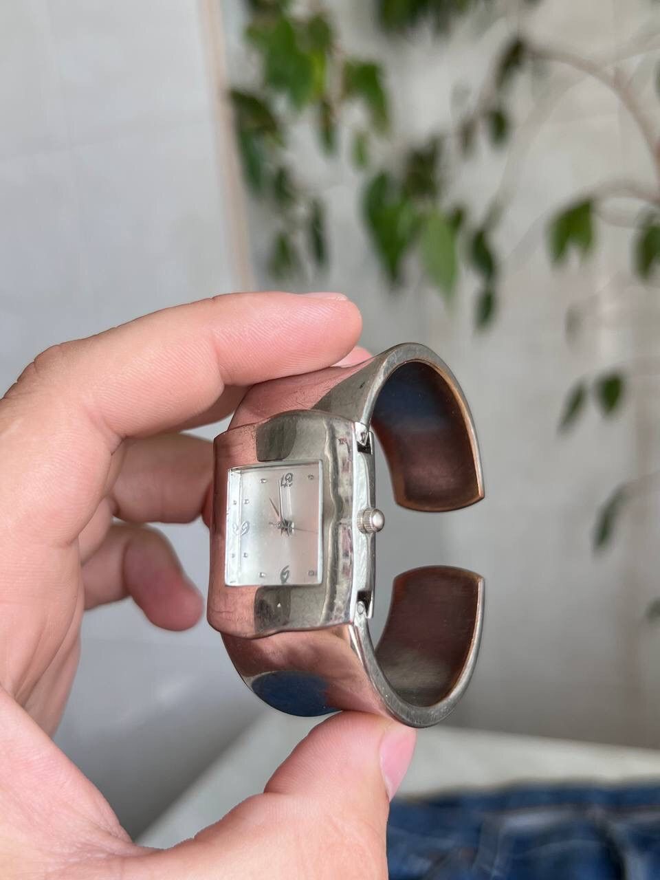 Japanese Brand × Vintage Vintage Japanese style futuristic Chrome Metallic Watch Size ONE SIZE - 1 Thumbnail